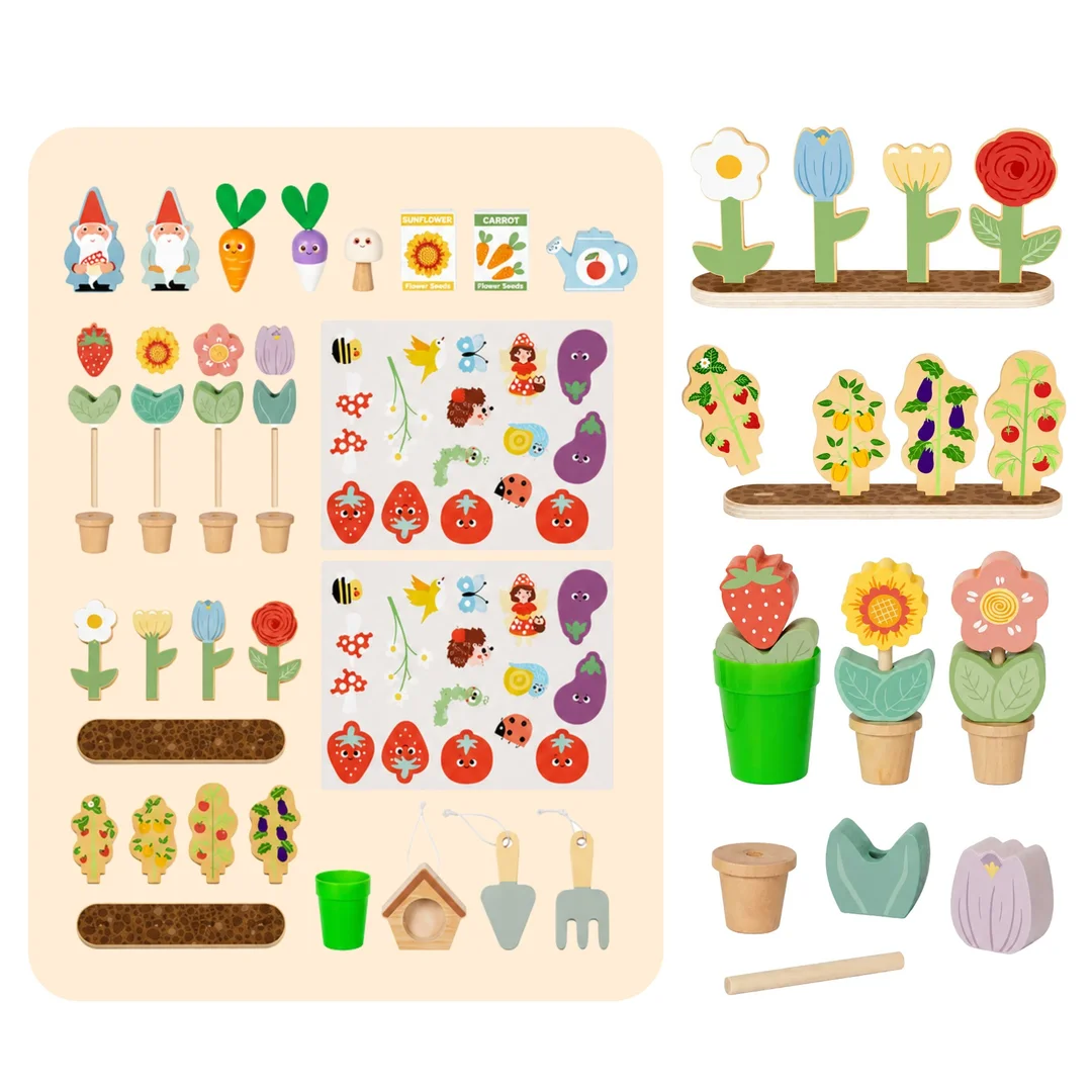 TOOKY TOY Wózek Ogrodowy Sklepik Drewniany Montessori