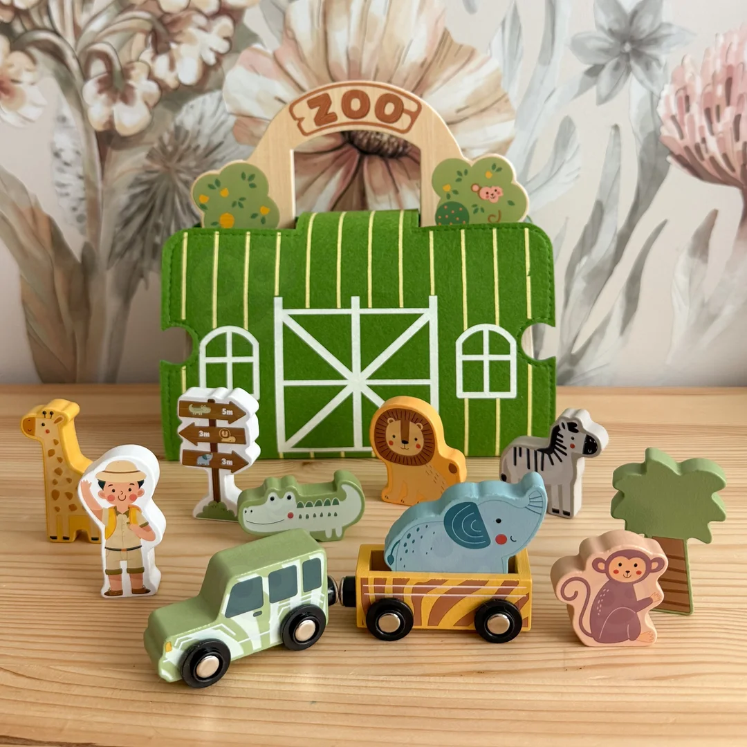 TOOKY TOY Zestaw Mini ZOO Przenośny Zestaw Torba Zwierzęta