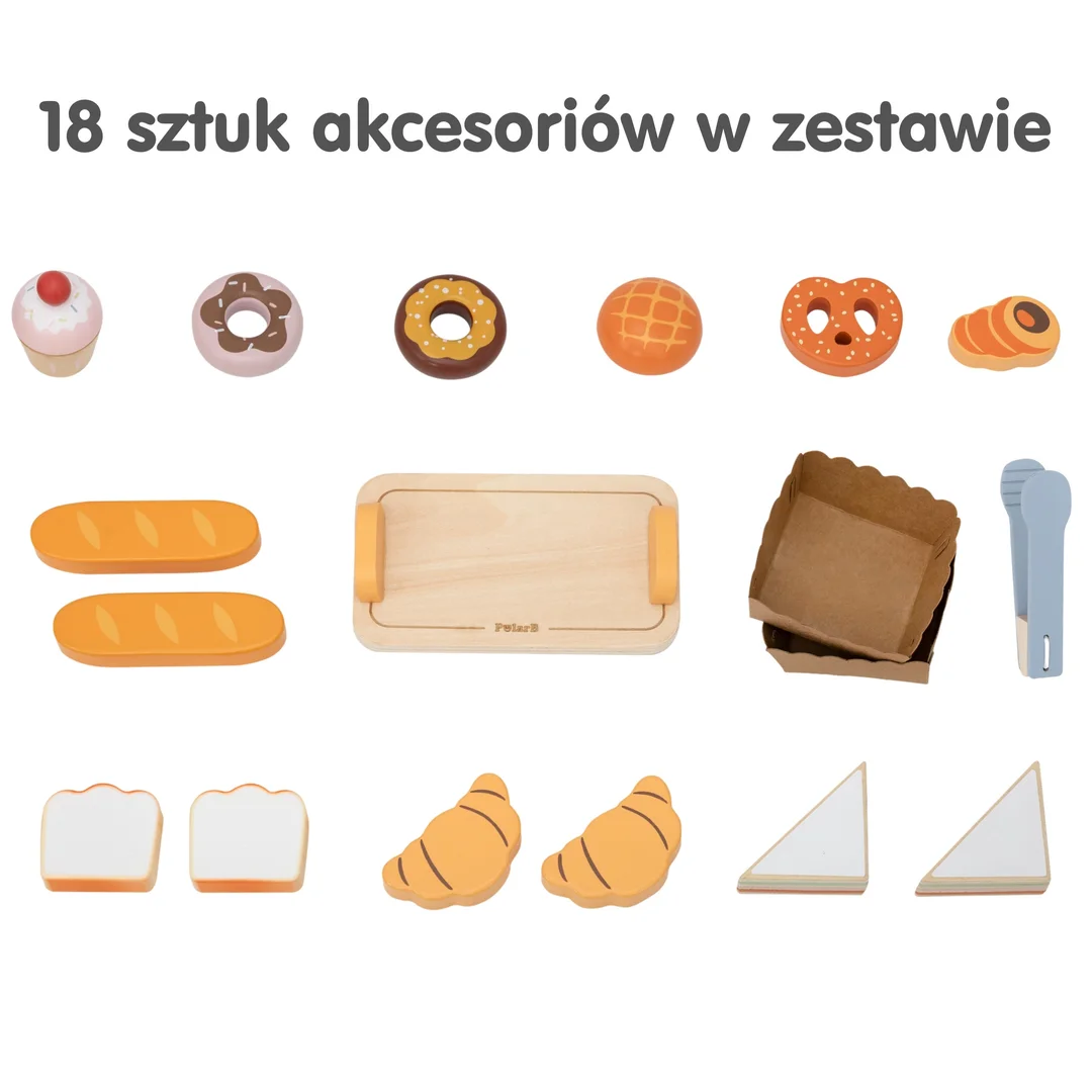 VIGA Drewniana Cukiernia Sklep Stragan Sklepik Piekarnia dla Dzieci