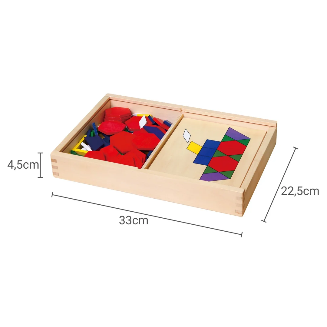 VIGA Drewniana Mozaika Geometryczna Klocki Dienesa Układanka