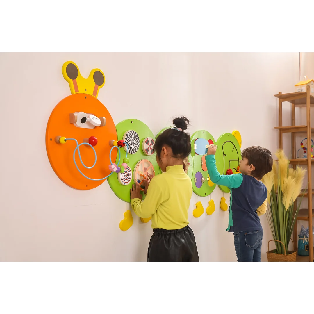 VIGA Drewniana Tablica Gąsienica Certyfikat FSC Montessori