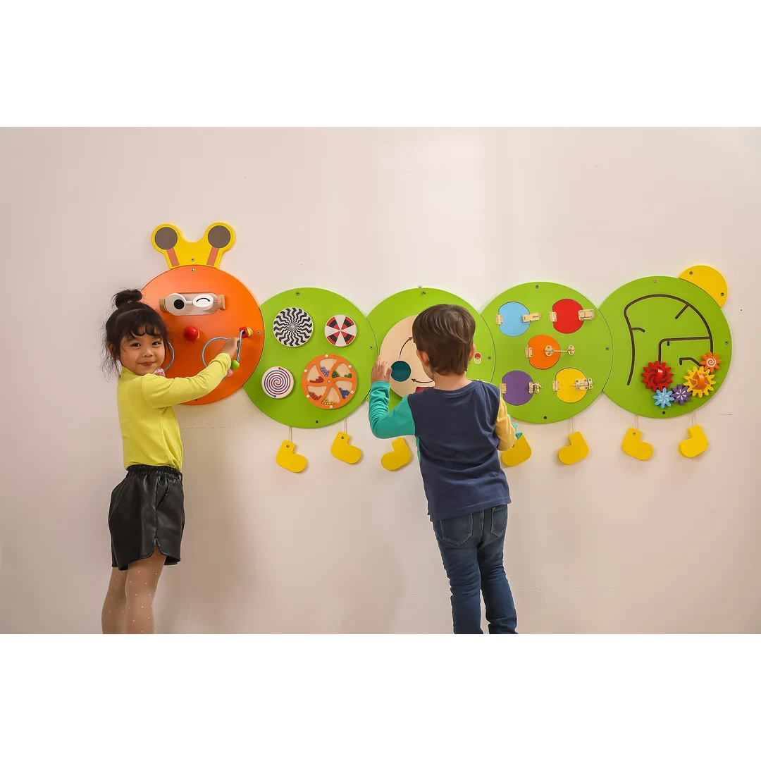 VIGA Drewniana Tablica Gąsienica Certyfikat FSC Montessori
