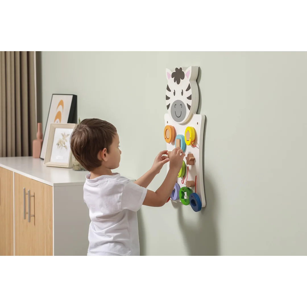 VIGA Drewniana Tablica Manipulacyjna Zebra Certyfikat FSC Montessori