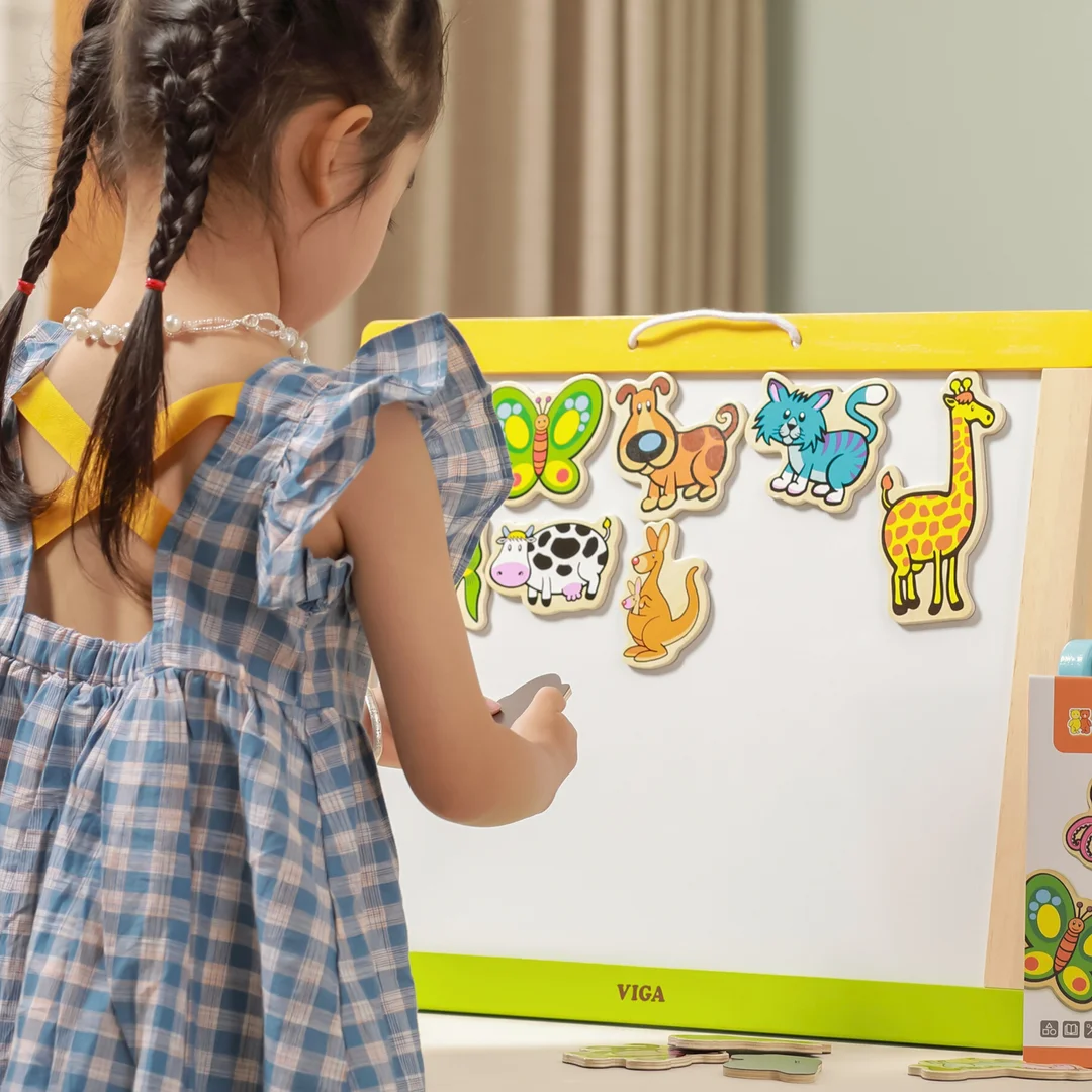 VIGA Drewniane Magnesy Zwierzęta elementów
