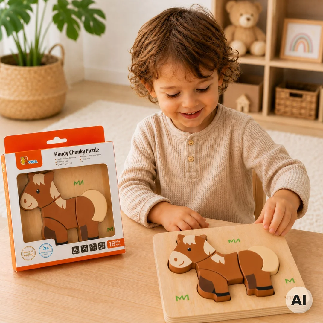 VIGA Drewniane Puzzle Mój Przyjaciel Konik