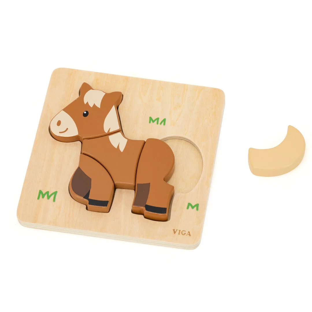 VIGA Drewniane Puzzle Mój Przyjaciel Konik