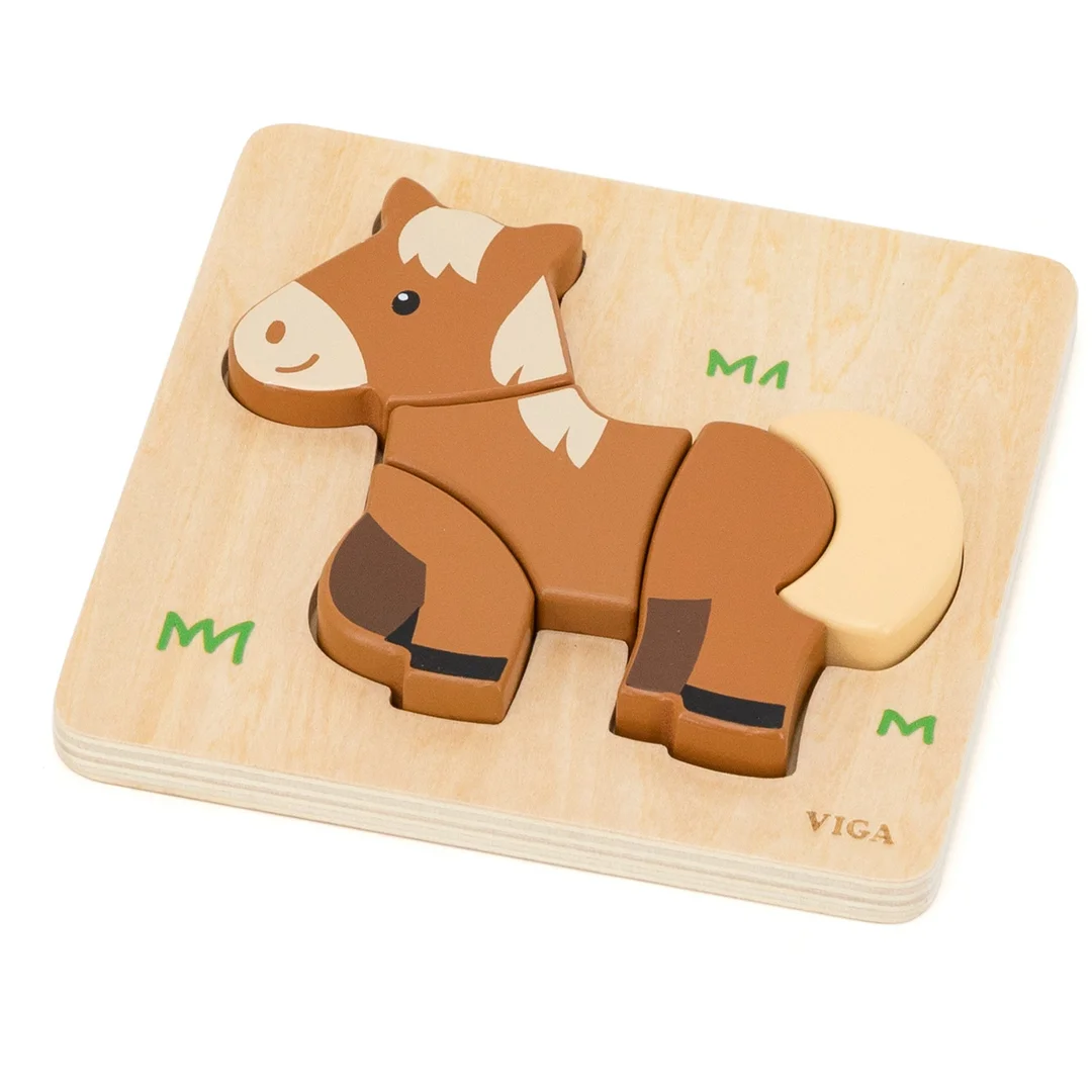 VIGA Drewniane Puzzle Mój Przyjaciel Konik