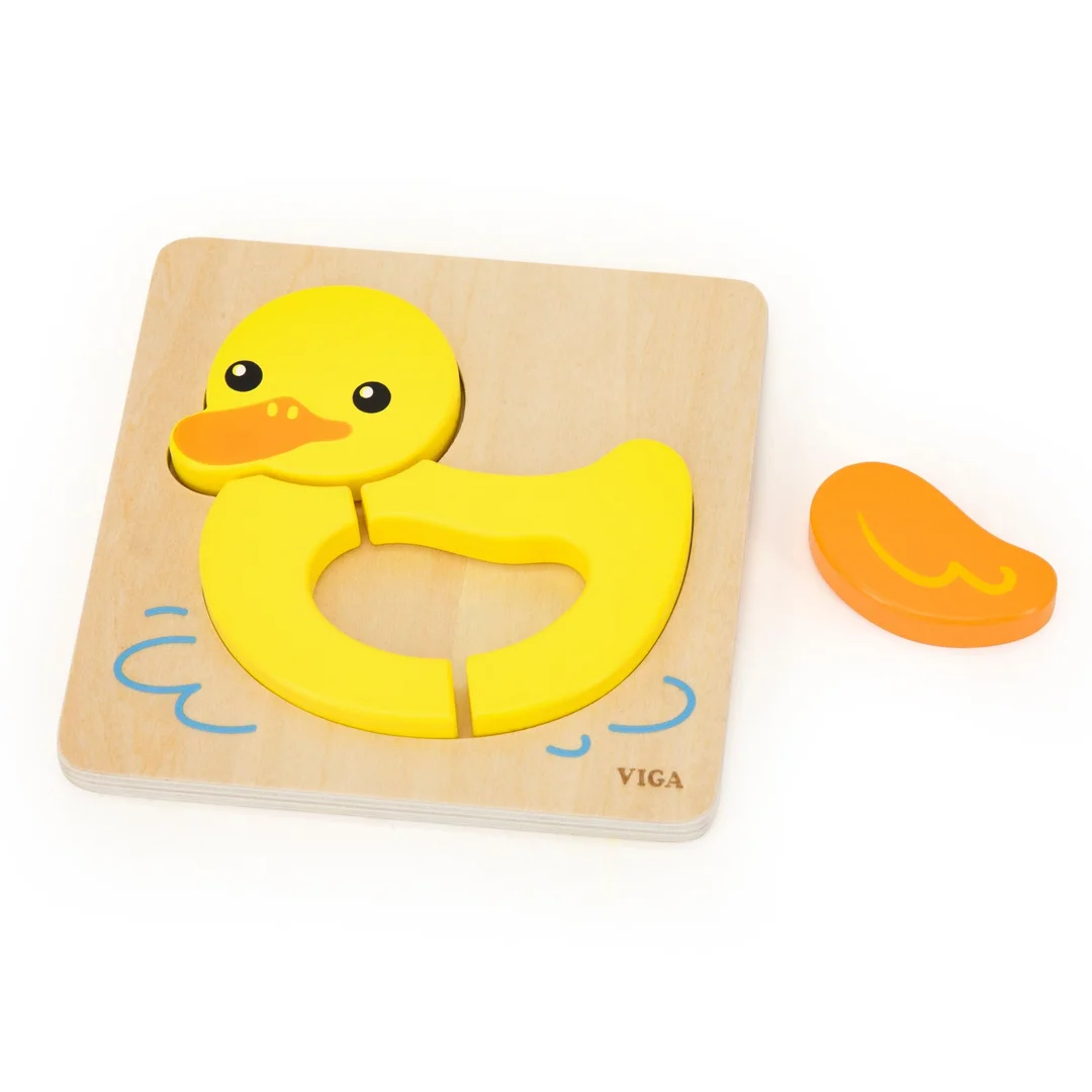 VIGA Drewniane Puzzle Urocza Kaczuszka