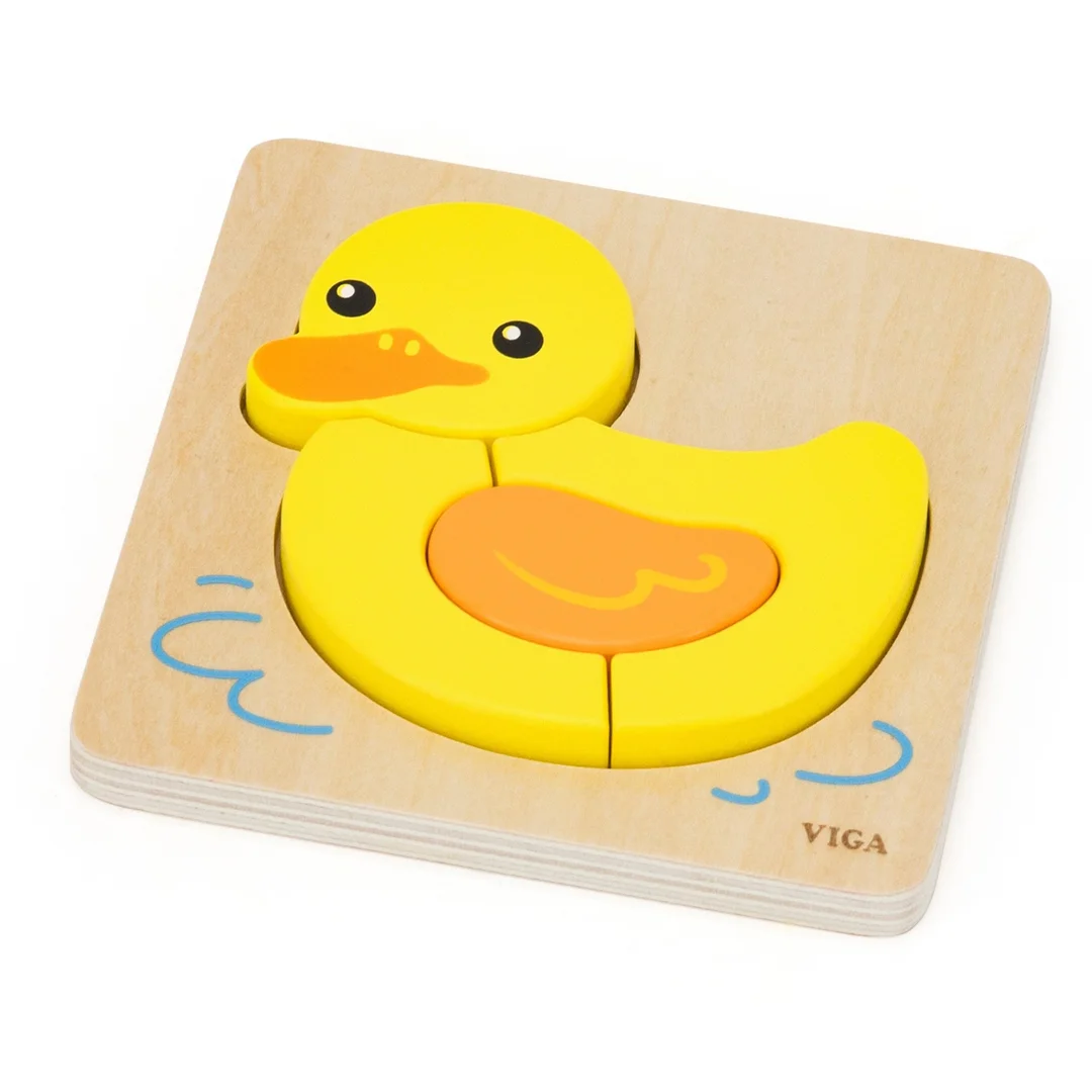 VIGA Drewniane Puzzle Urocza Kaczuszka