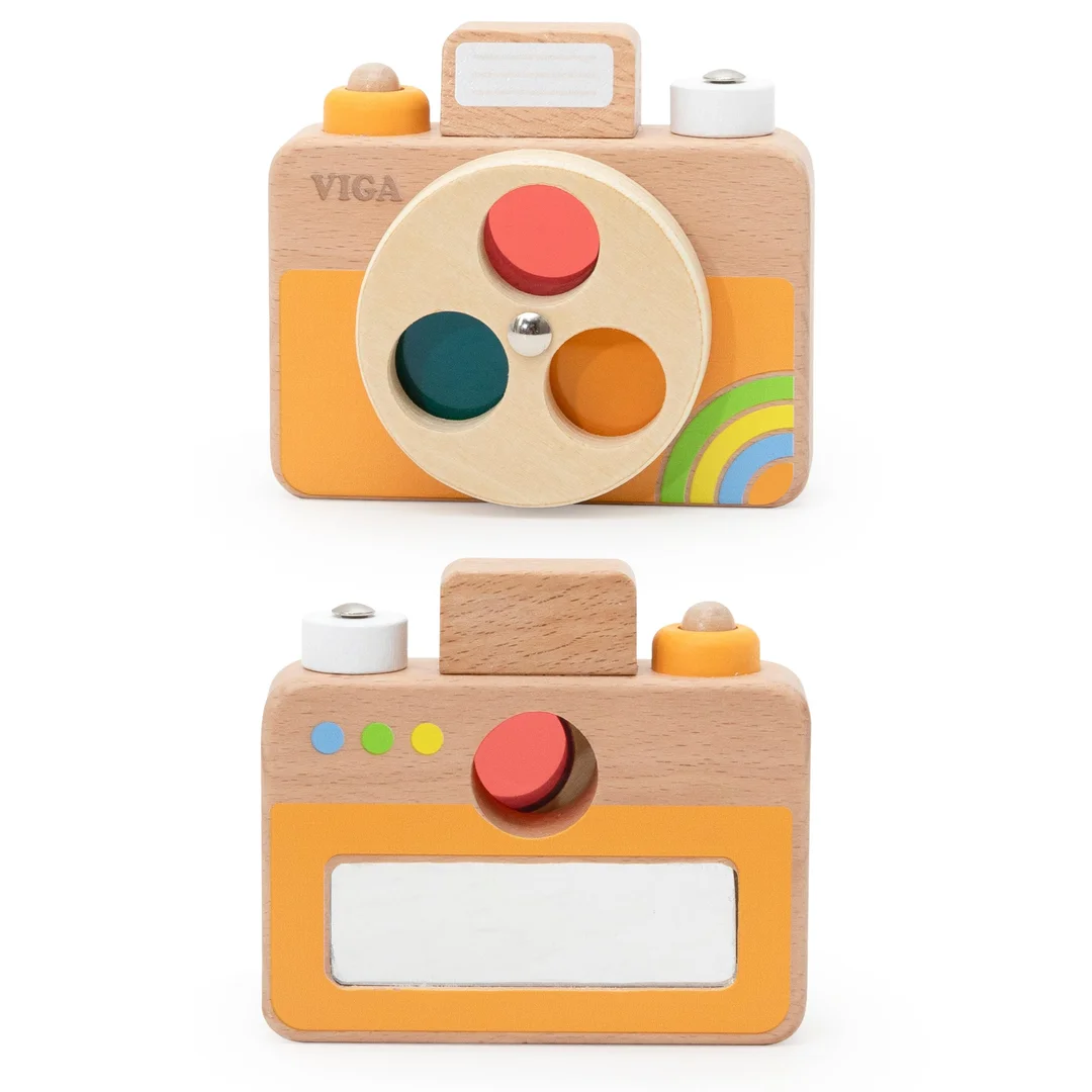 VIGA Drewniany Aparat Fotograficzny Kolory i Dźwięk