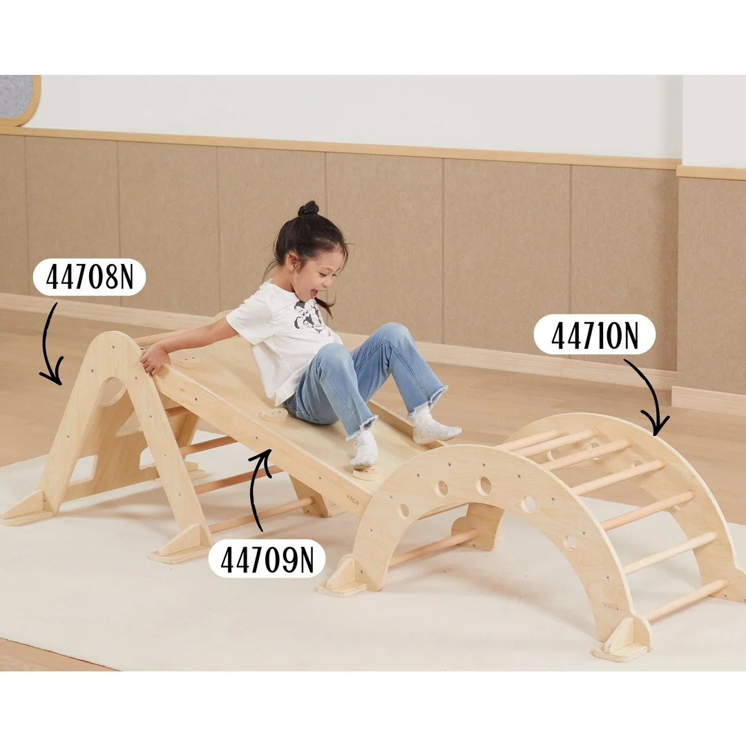 VIGA Drewniany Bujak Naturalny Montessori