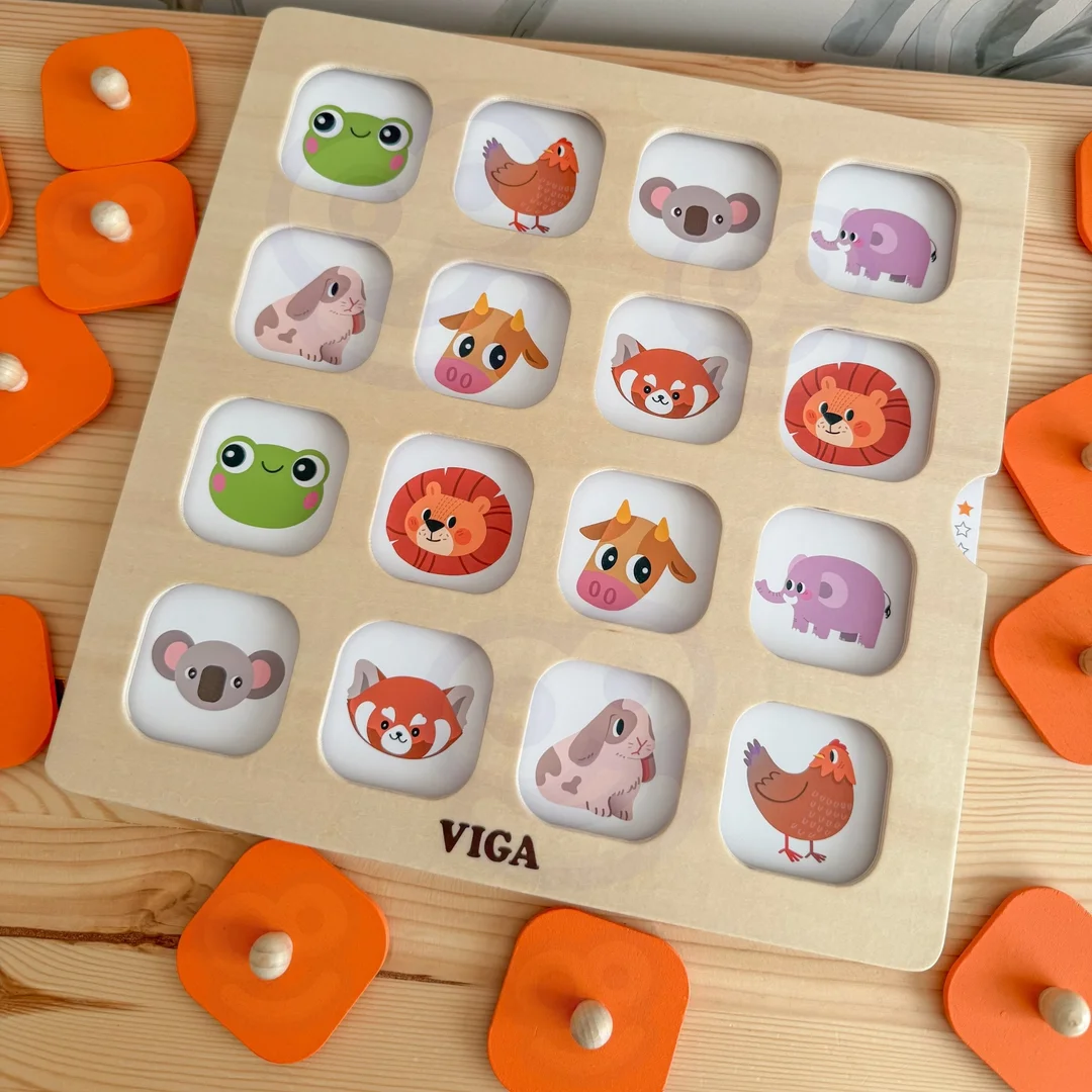 Viga Memory Gra Pamięciowa Zgadnij Kart Montessori