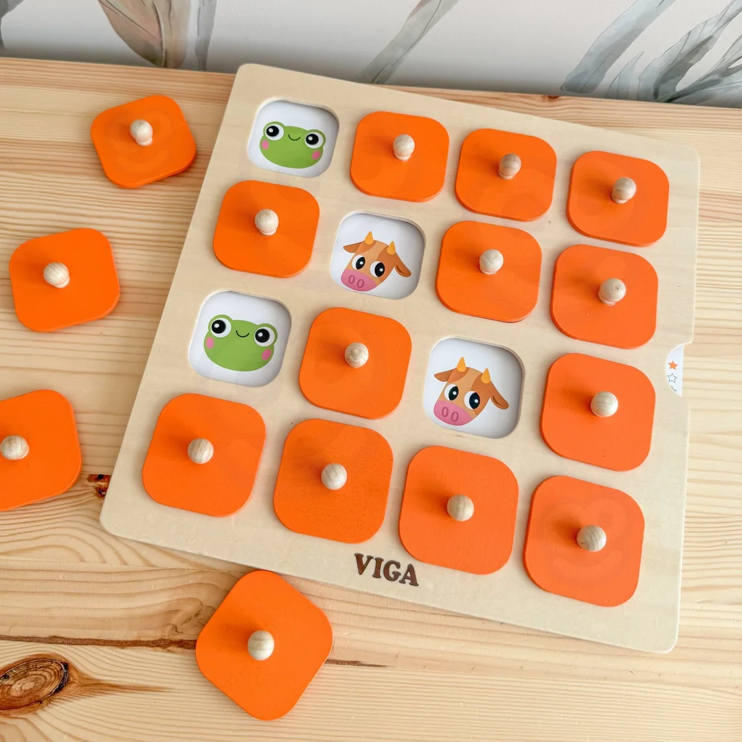 Viga Memory Gra Pamięciowa Zgadnij Kart Montessori