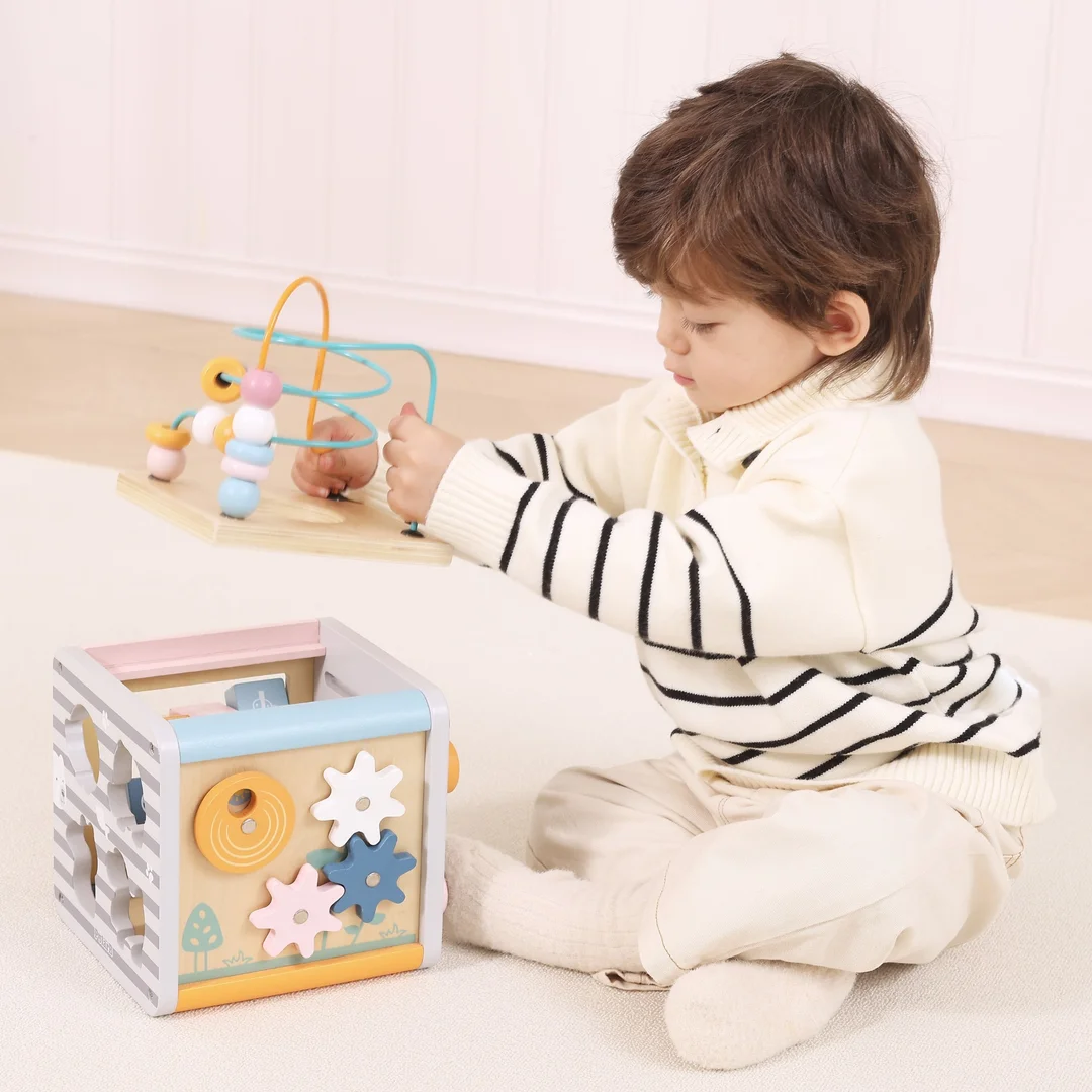 VIGA PolarB Activity Box Drewniane Edukacyjne Centrum kostka