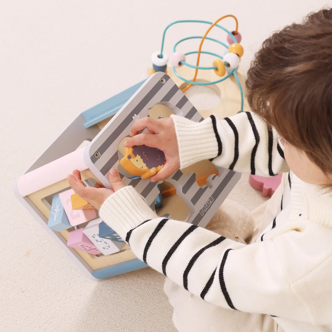 VIGA PolarB Activity Box Drewniane Edukacyjne Centrum kostka