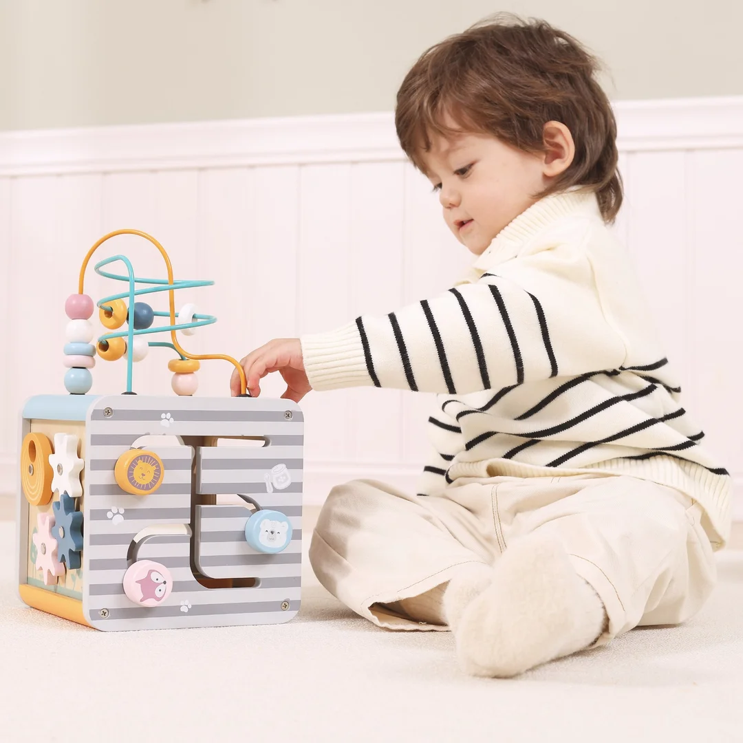 VIGA PolarB Activity Box Drewniane Edukacyjne Centrum kostka
