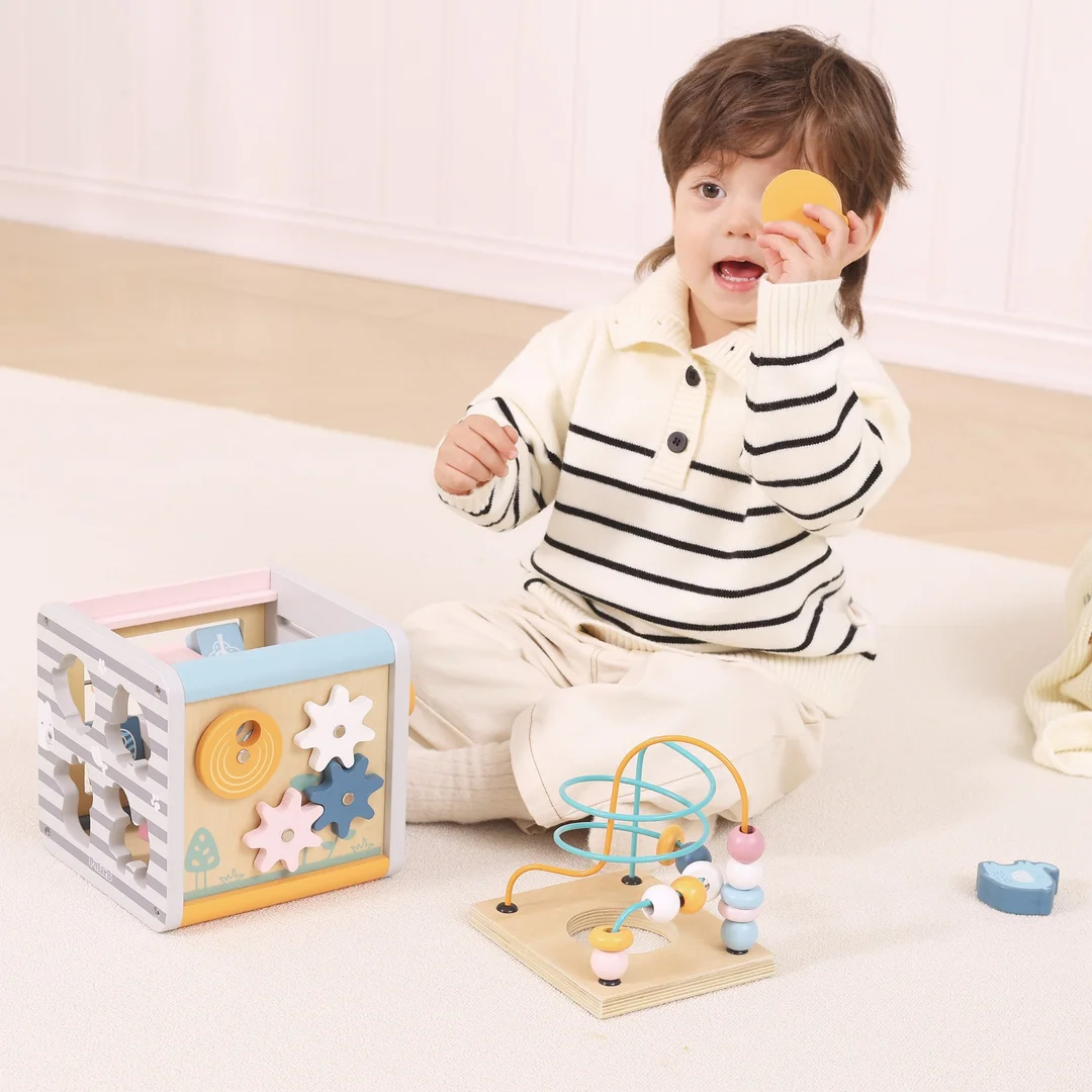 VIGA PolarB Activity Box Drewniane Edukacyjne Centrum kostka