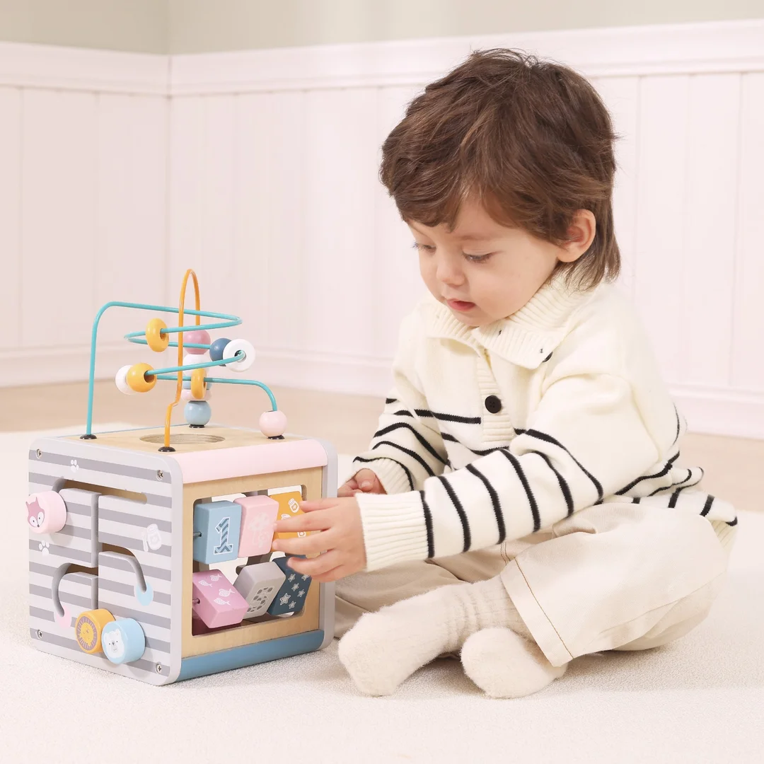 VIGA PolarB Activity Box Drewniane Edukacyjne Centrum kostka