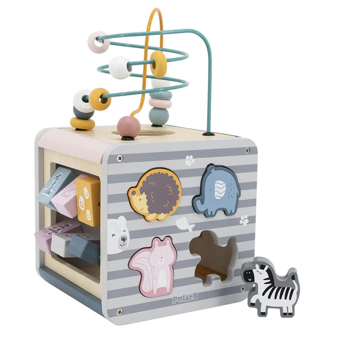 VIGA PolarB Activity Box Drewniane Edukacyjne Centrum kostka