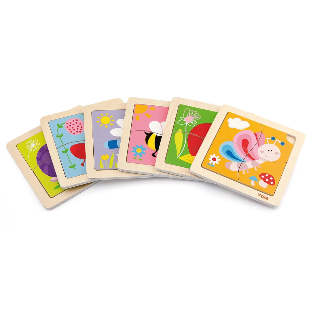 VIGA Puzzle Układanki Drewniane Plansz Puzzle w Stojaku