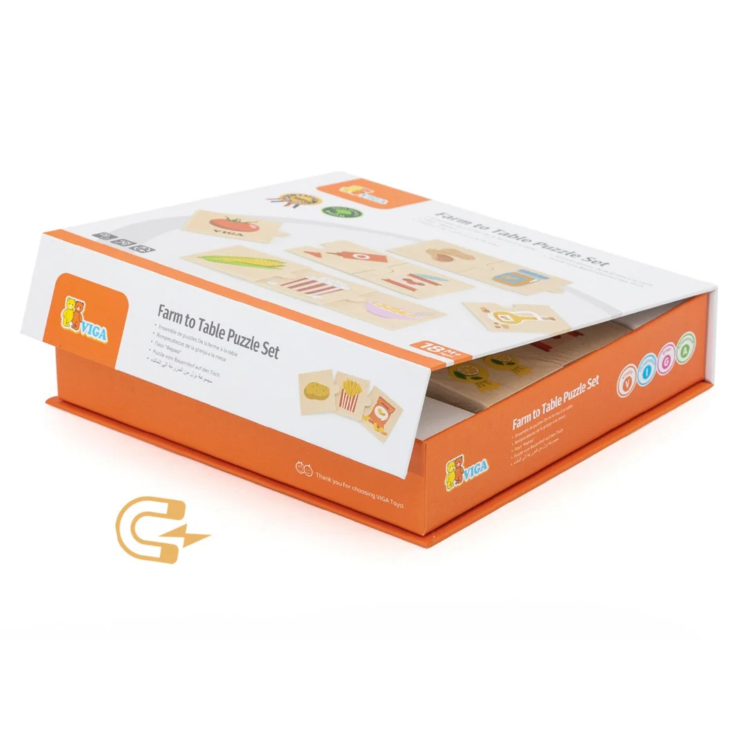 VIGA Zestaw Puzzli Odkrywaj Związki Między Naturą a Jedzeniem