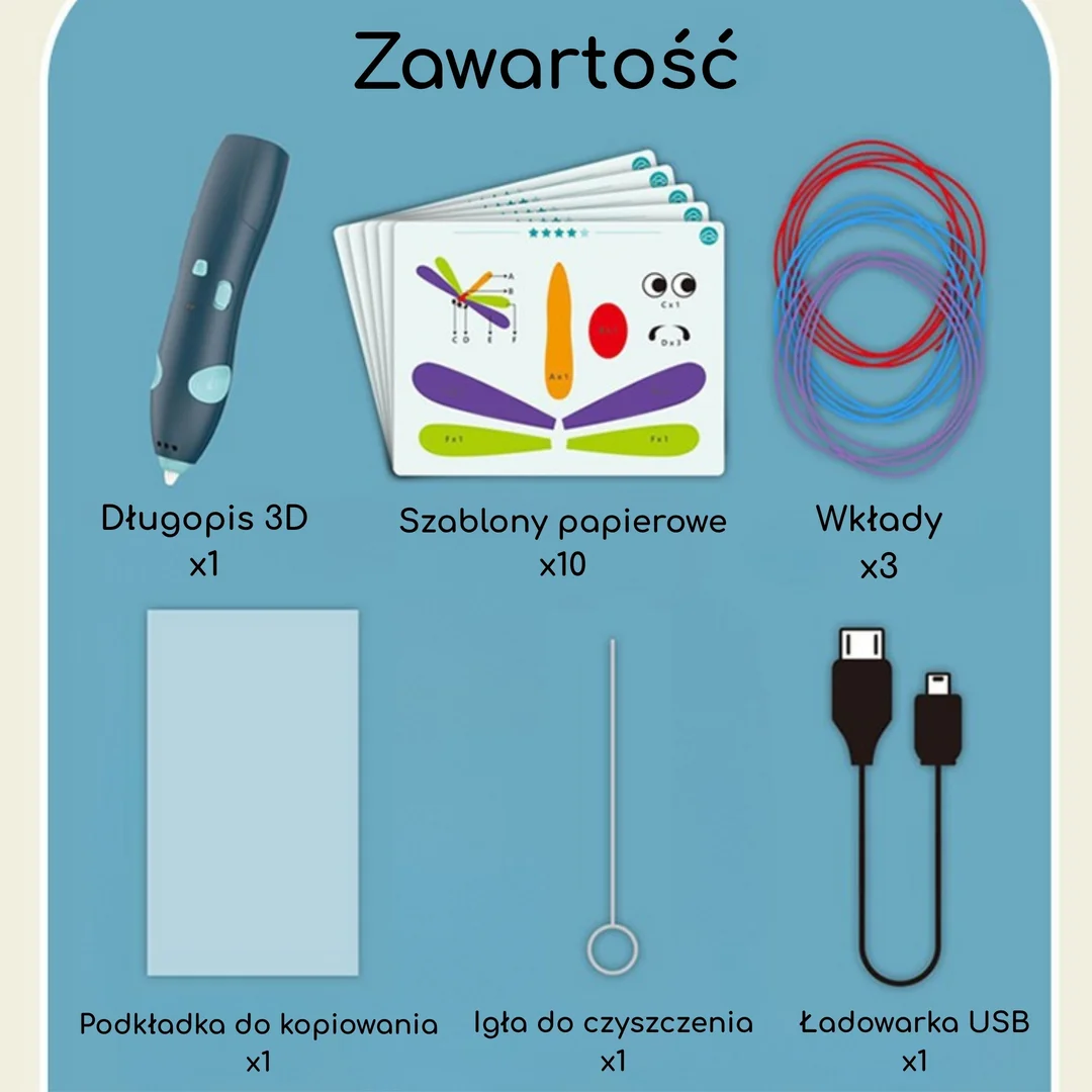 Drukarka Długopis Pen Bezpieczny Wkłady