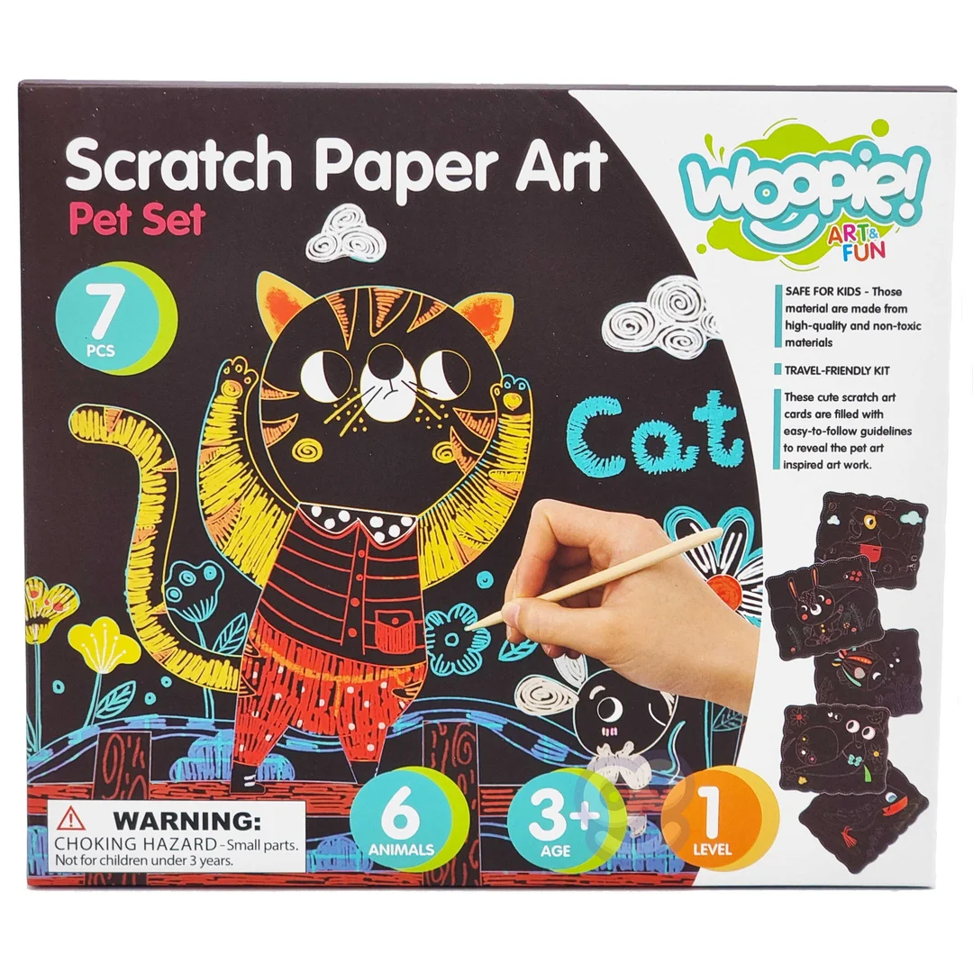 WOOPIE ART&FUN Zestaw Kreatywny Wydrapywanki dla