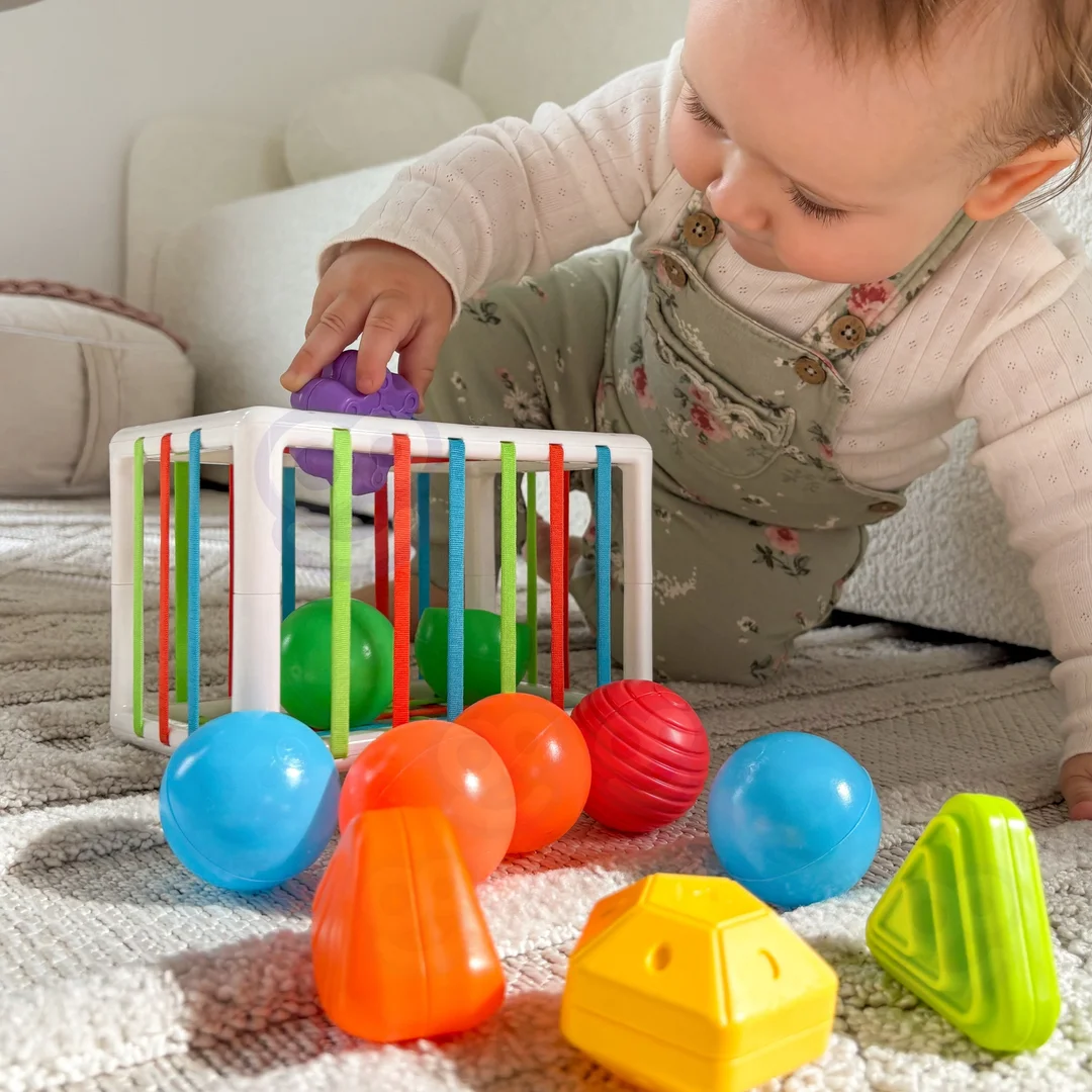 WOOPIE BABY Elastyczna Kostka Sensoryczna Sorter dla Dzieci Kolorowe