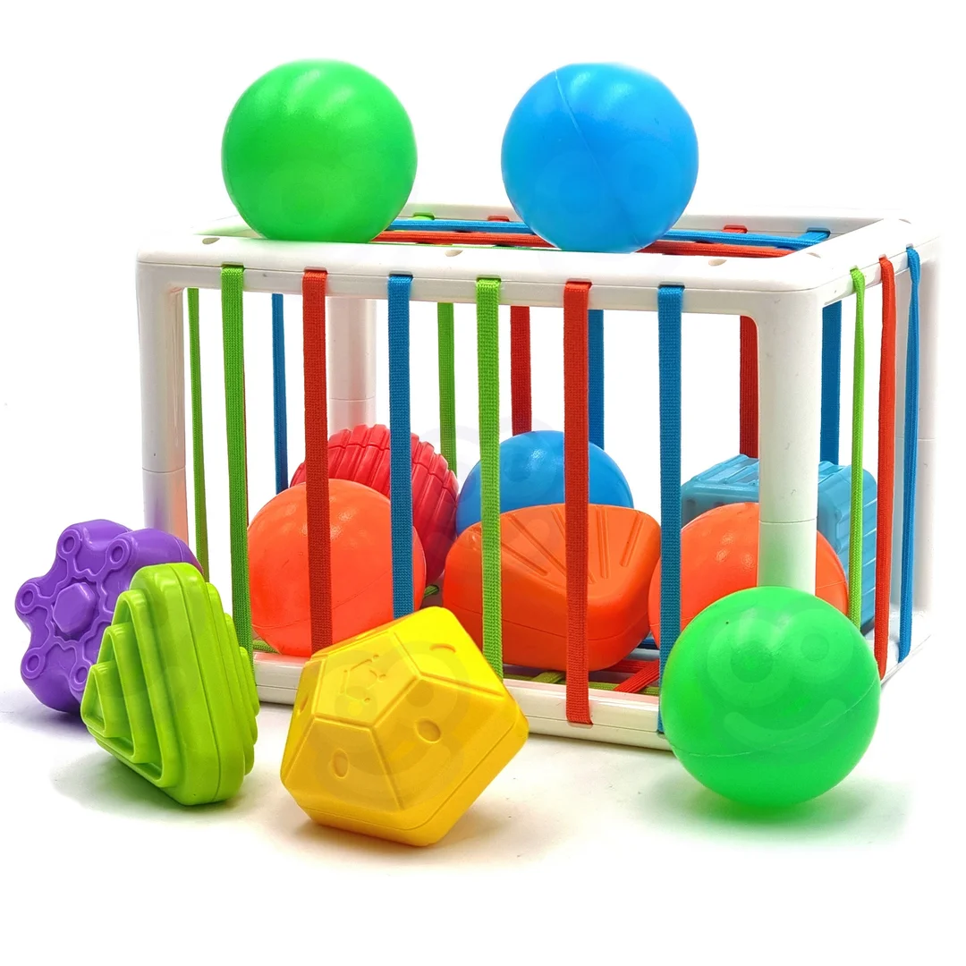WOOPIE BABY Elastyczna Kostka Sensoryczna Sorter dla Dzieci Kolorowe