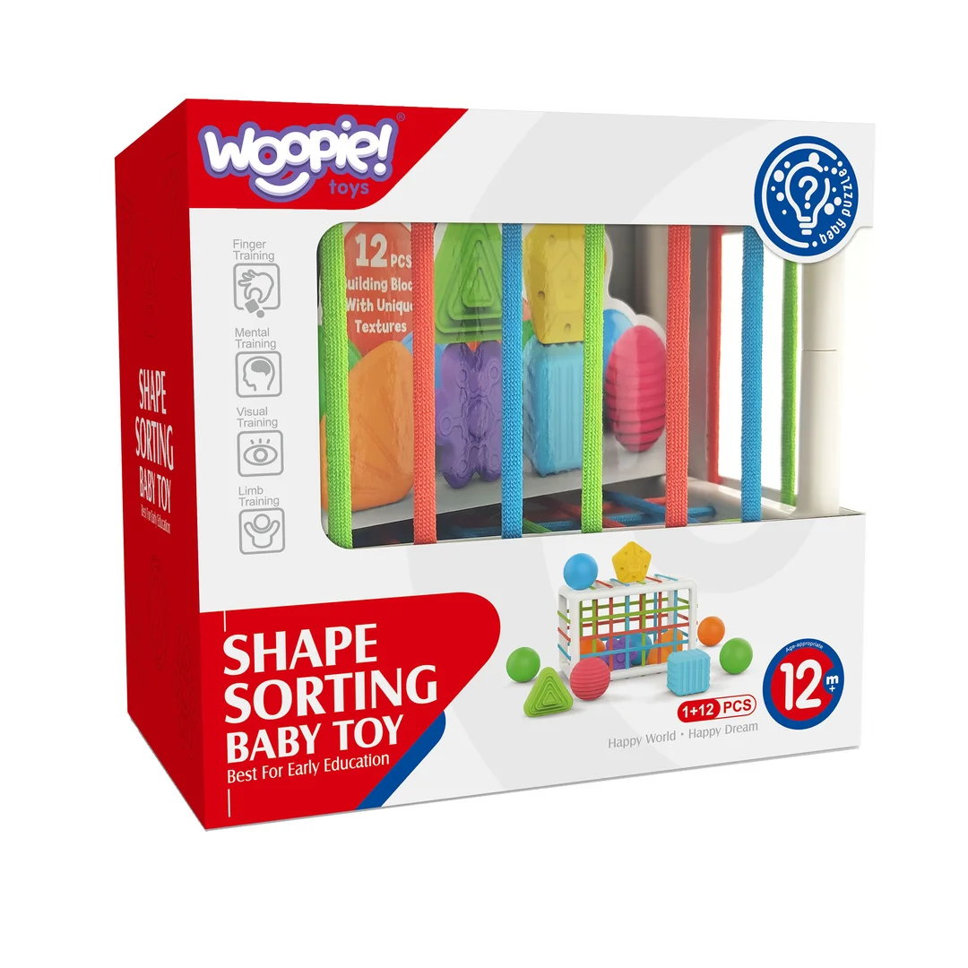 WOOPIE BABY Elastyczna Kostka Sensoryczna Sorter dla Dzieci Kolorowe