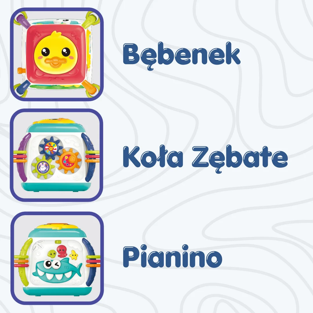 WOOPIE BABY Interaktywna Kostka Edukacyjna Wielofunkcyjna