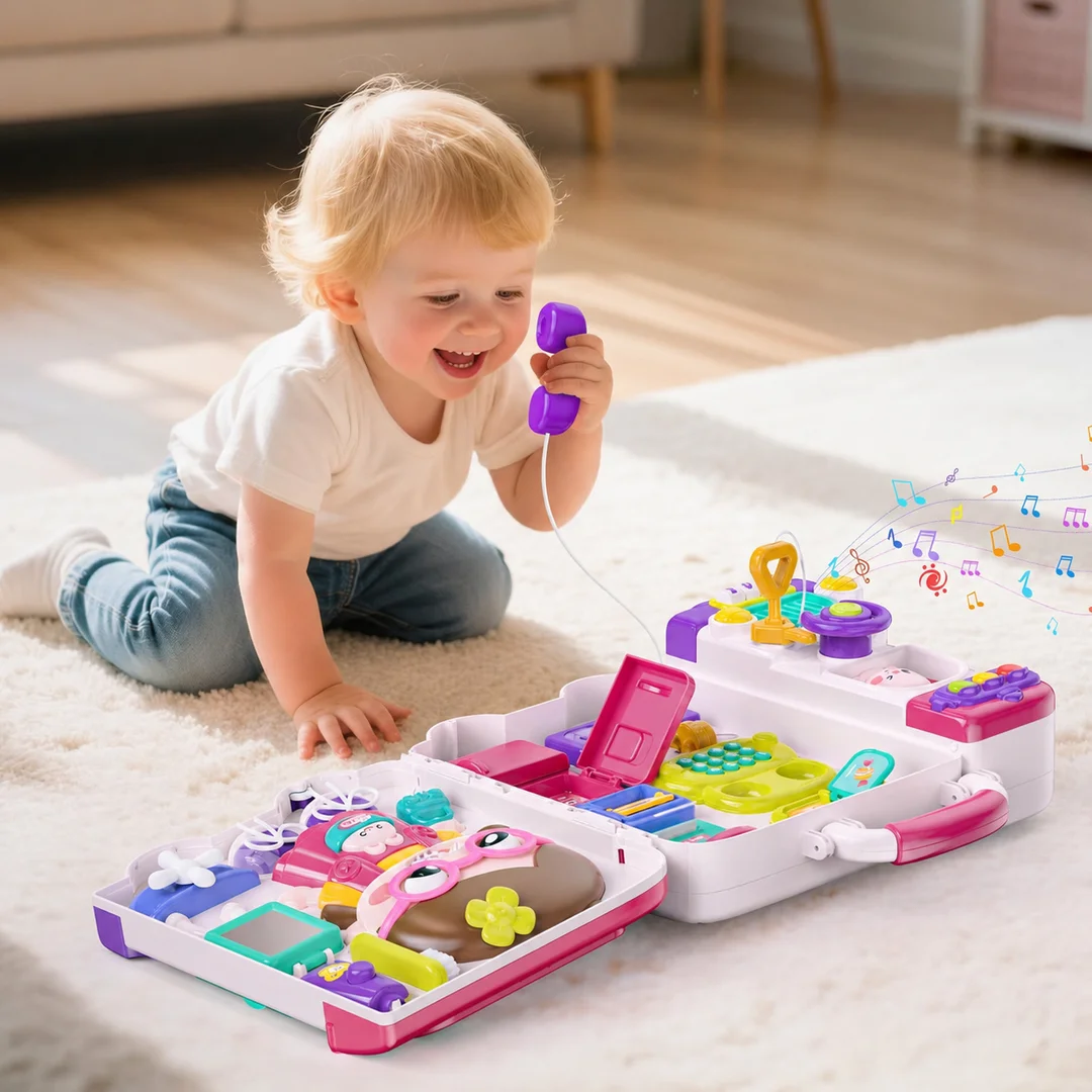 WOOPIE BABY Interaktywna Tablica Manipulacyjna Dziewczynka Busy Car Dźwięk Światło