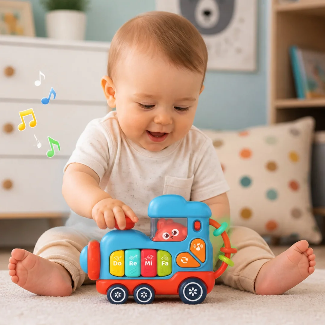 WOOPIE BABY Interaktywne Muzyczne Pianinko Lokomotywa