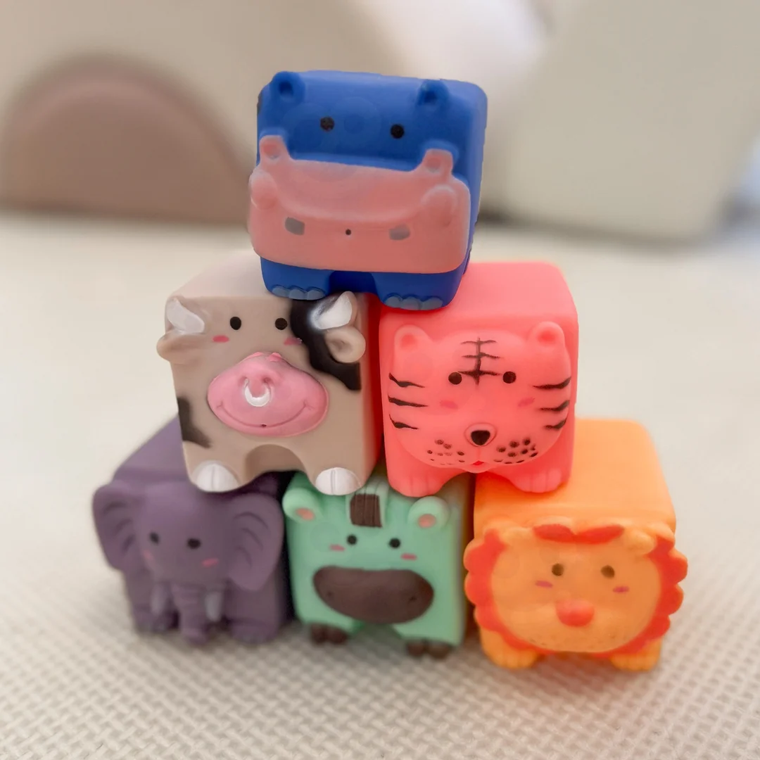 WOOPIE BABY Klocki Sensoryczne Zwierzątka Układanka do Ściskania