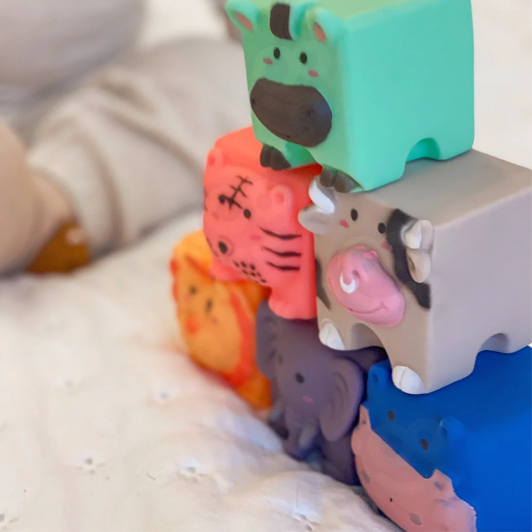 WOOPIE BABY Klocki Sensoryczne Zwierzątka Układanka do Ściskania