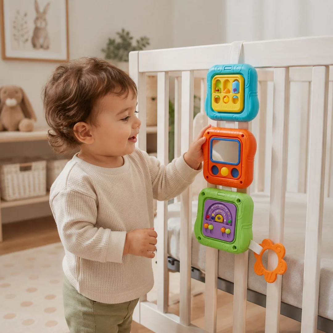 WOOPIE BABY Kostka Sensoryczna Manipulacyjna Edukacyjna Zabawka Interaktywna