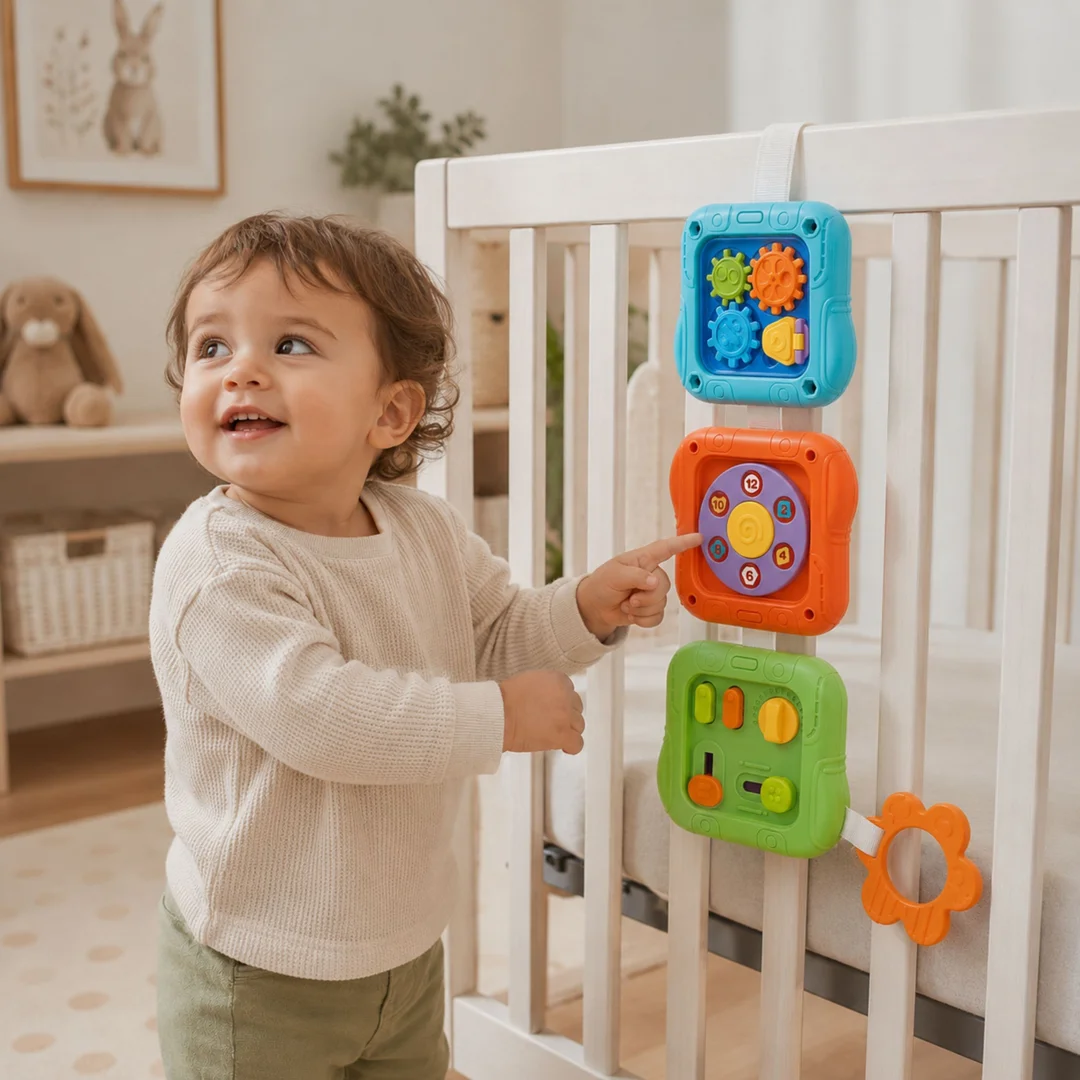 WOOPIE BABY Kostka Sensoryczna Manipulacyjna Edukacyjna Zabawka Interaktywna