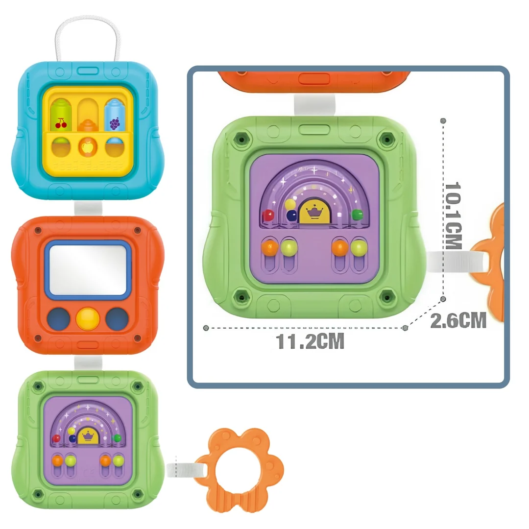 WOOPIE BABY Kostka Sensoryczna Manipulacyjna Edukacyjna Zabawka Interaktywna