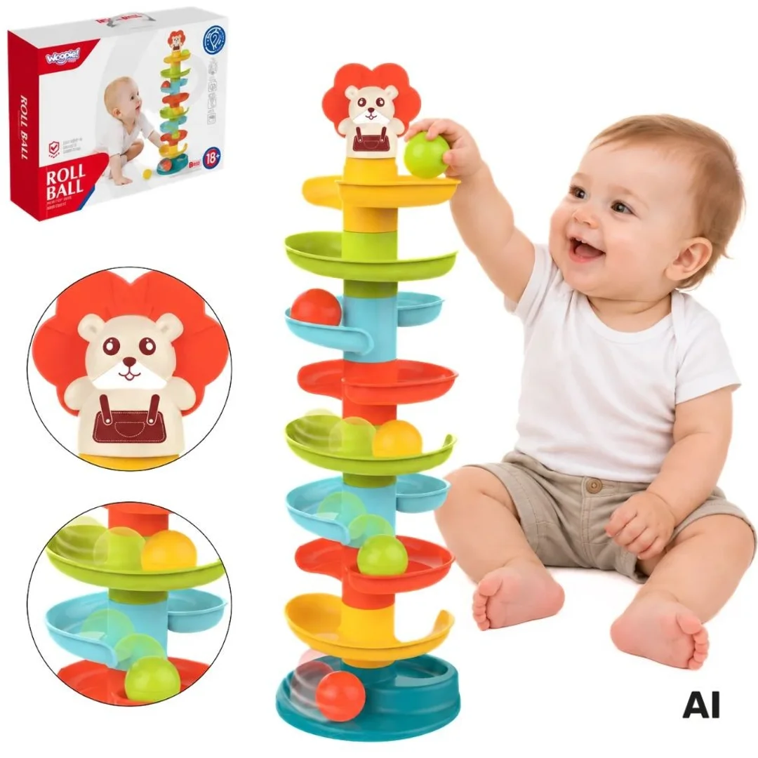 WOOPIE BABY Kulodrom Tor Kulkowy Zestaw Spirala Kulek