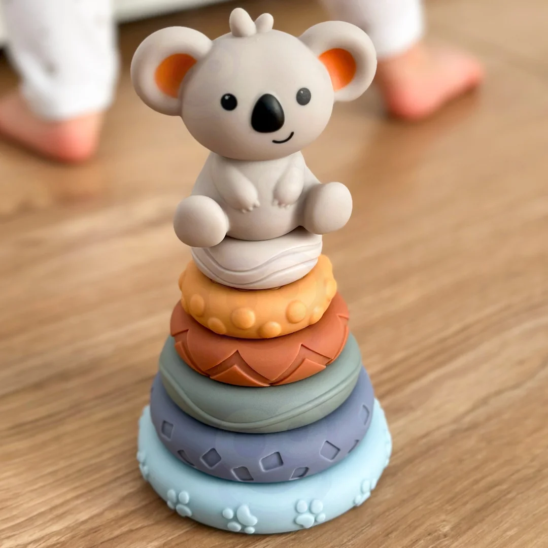 WOOPIE BABY Miękkie Gumowe Klocki Sensoryczne Miś