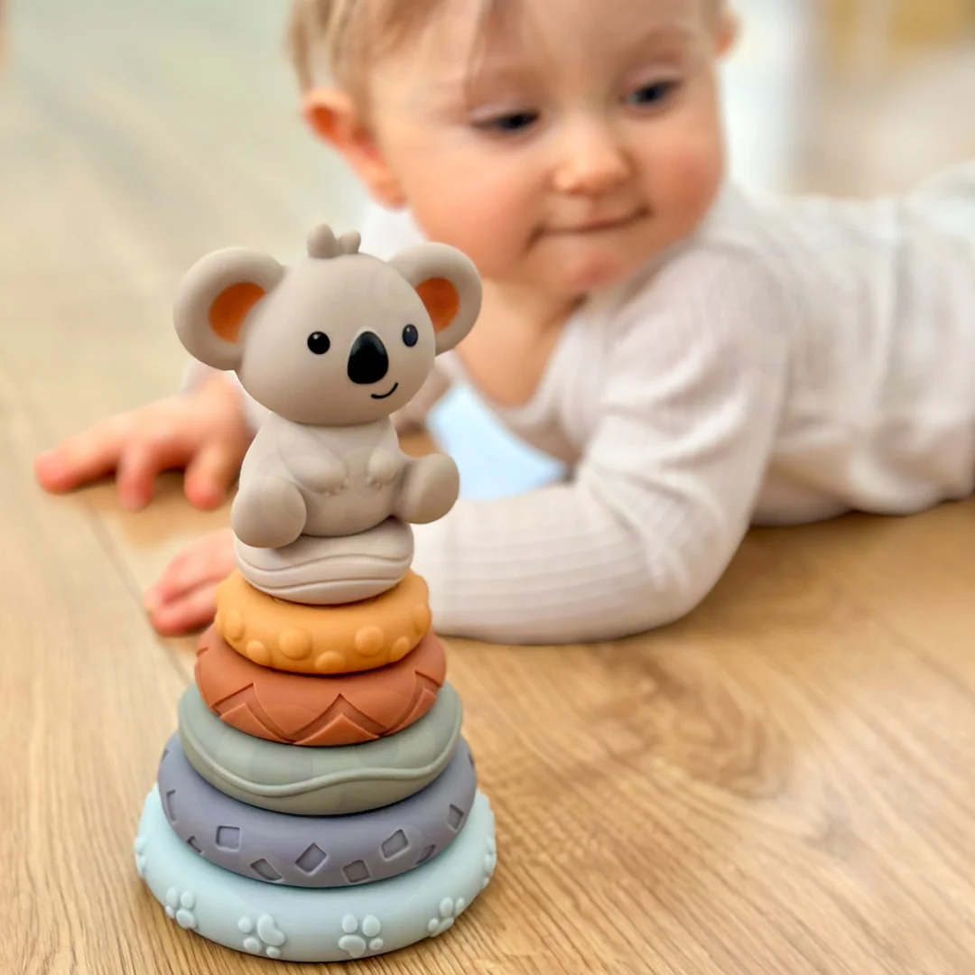 WOOPIE BABY Miękkie Gumowe Klocki Sensoryczne Miś