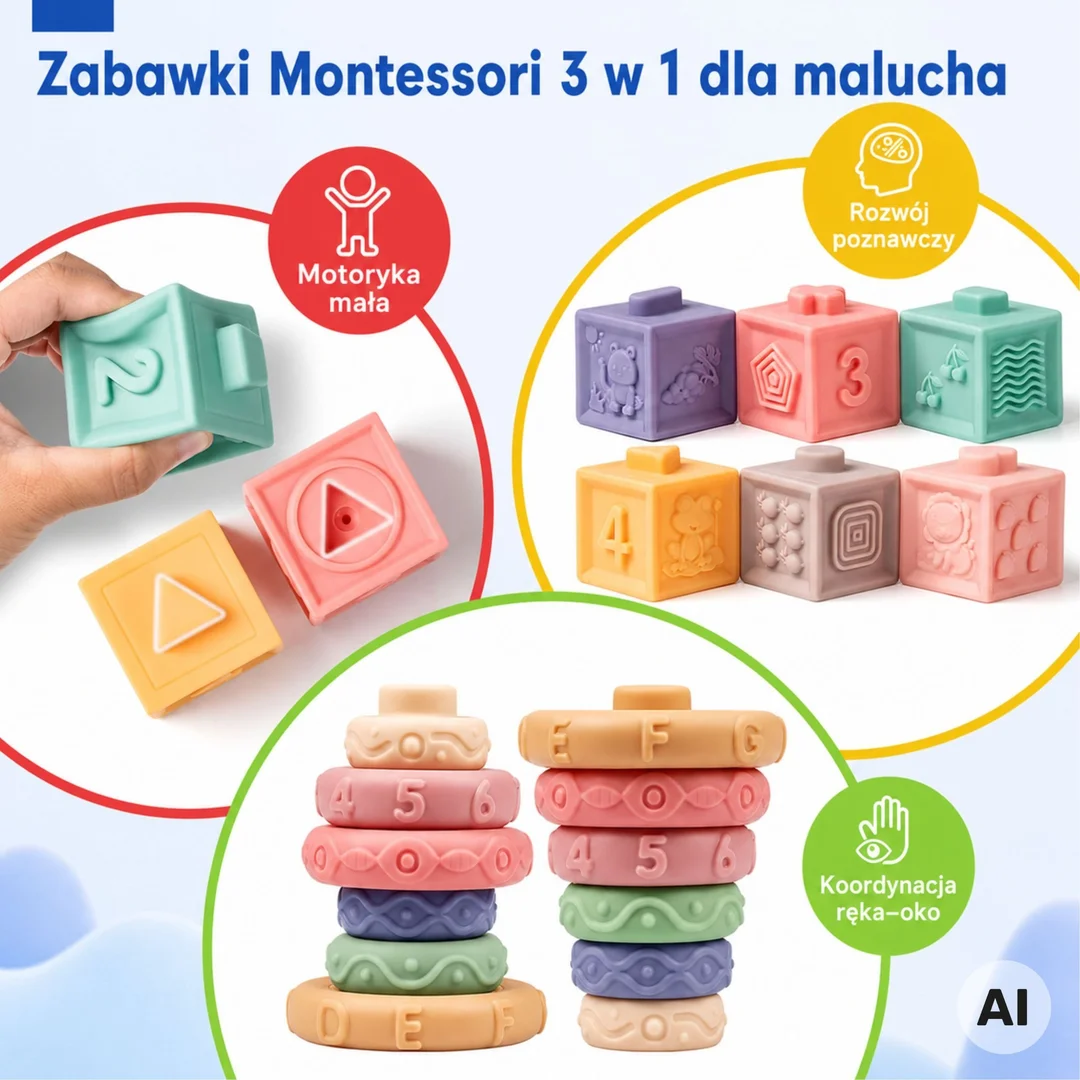 WOOPIE BABY Miękkie Klocki Sensoryczne