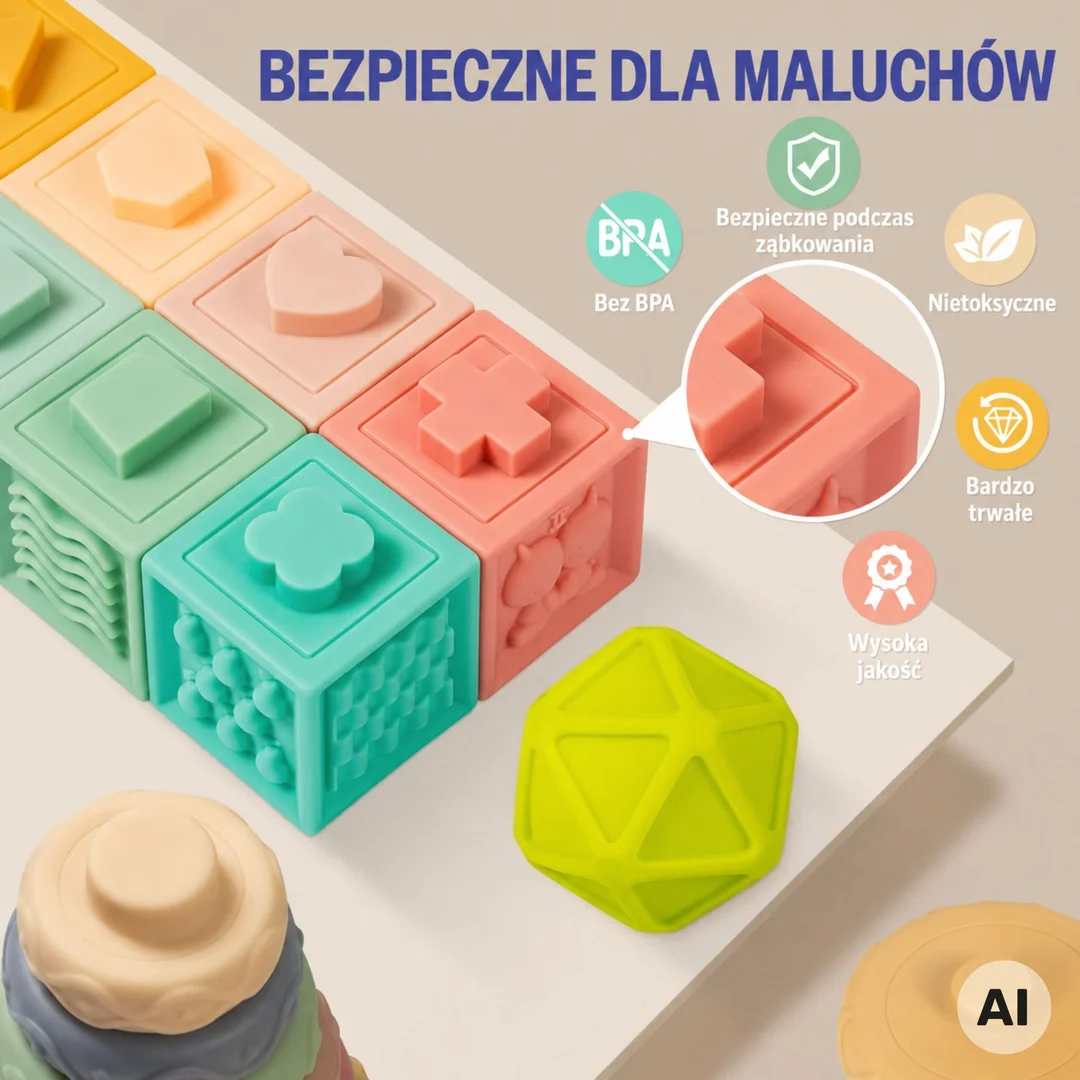 WOOPIE BABY Miękkie Klocki Sensoryczne