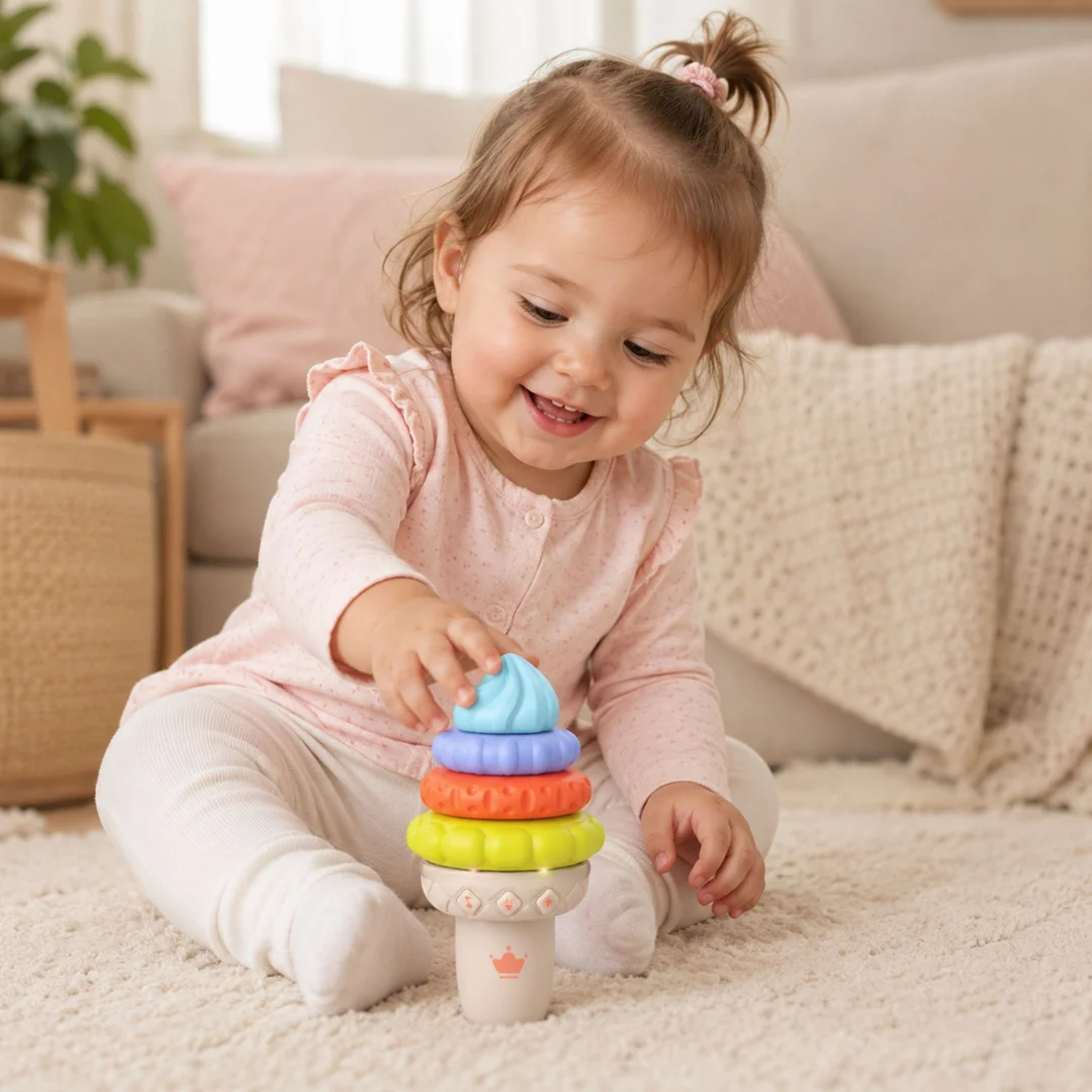 WOOPIE BABY Muzyczny Lód Edukacyjny Sensoryczna Układanka Dźwięk Światła