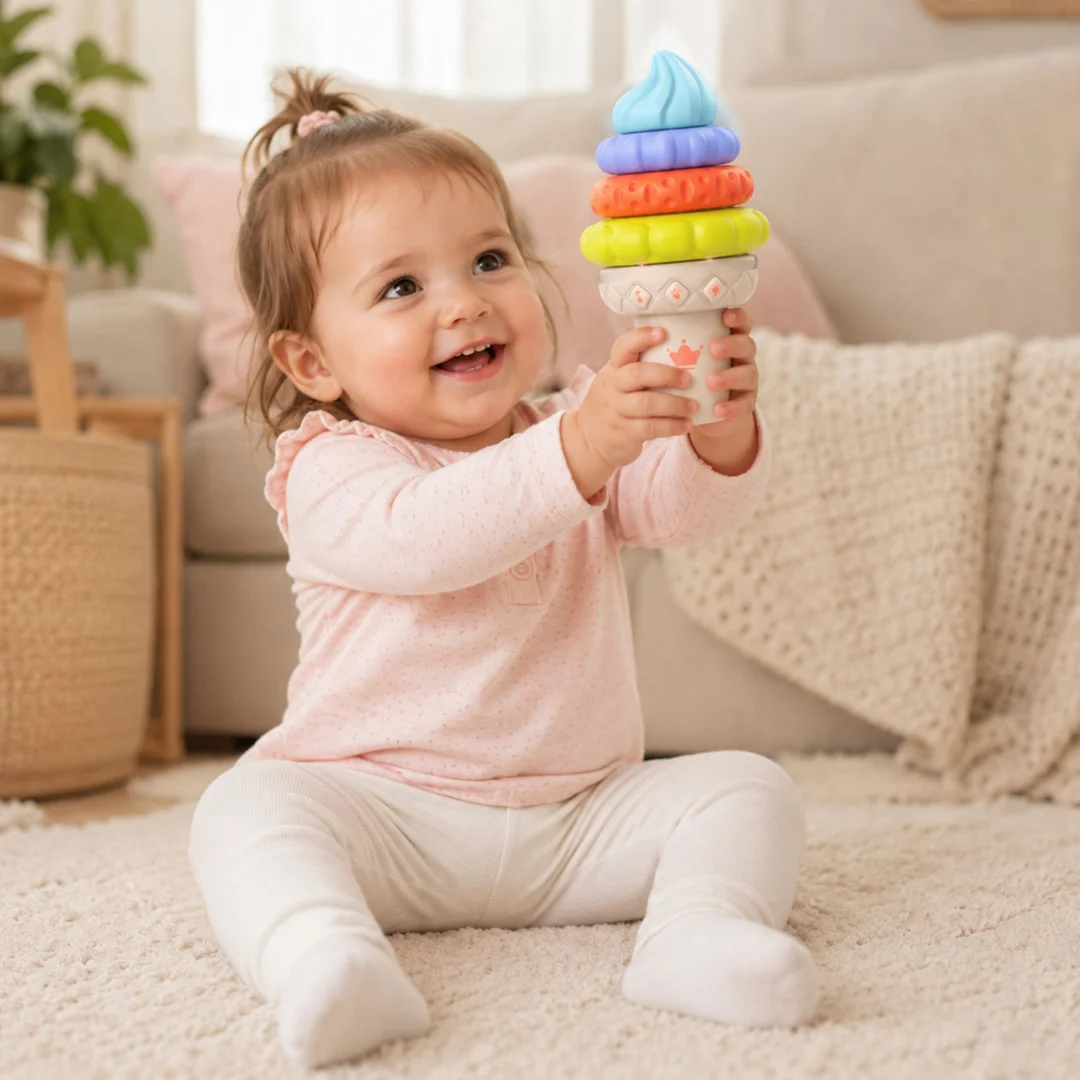 WOOPIE BABY Muzyczny Lód Edukacyjny Sensoryczna Układanka Dźwięk Światła