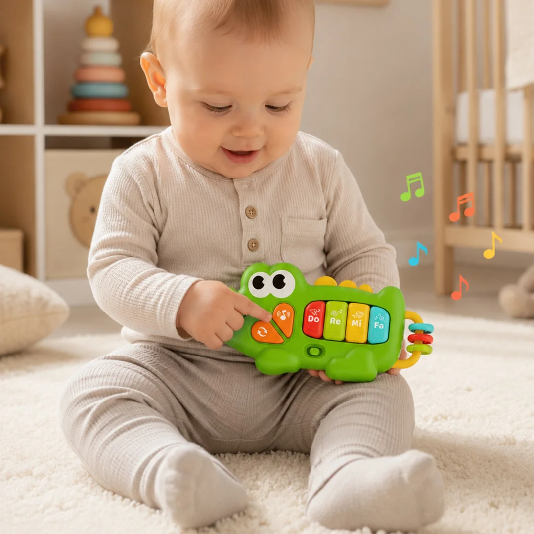 WOOPIE BABY Pianinko Interaktywne Krokodyl Organki Muzyczne Dźwięki