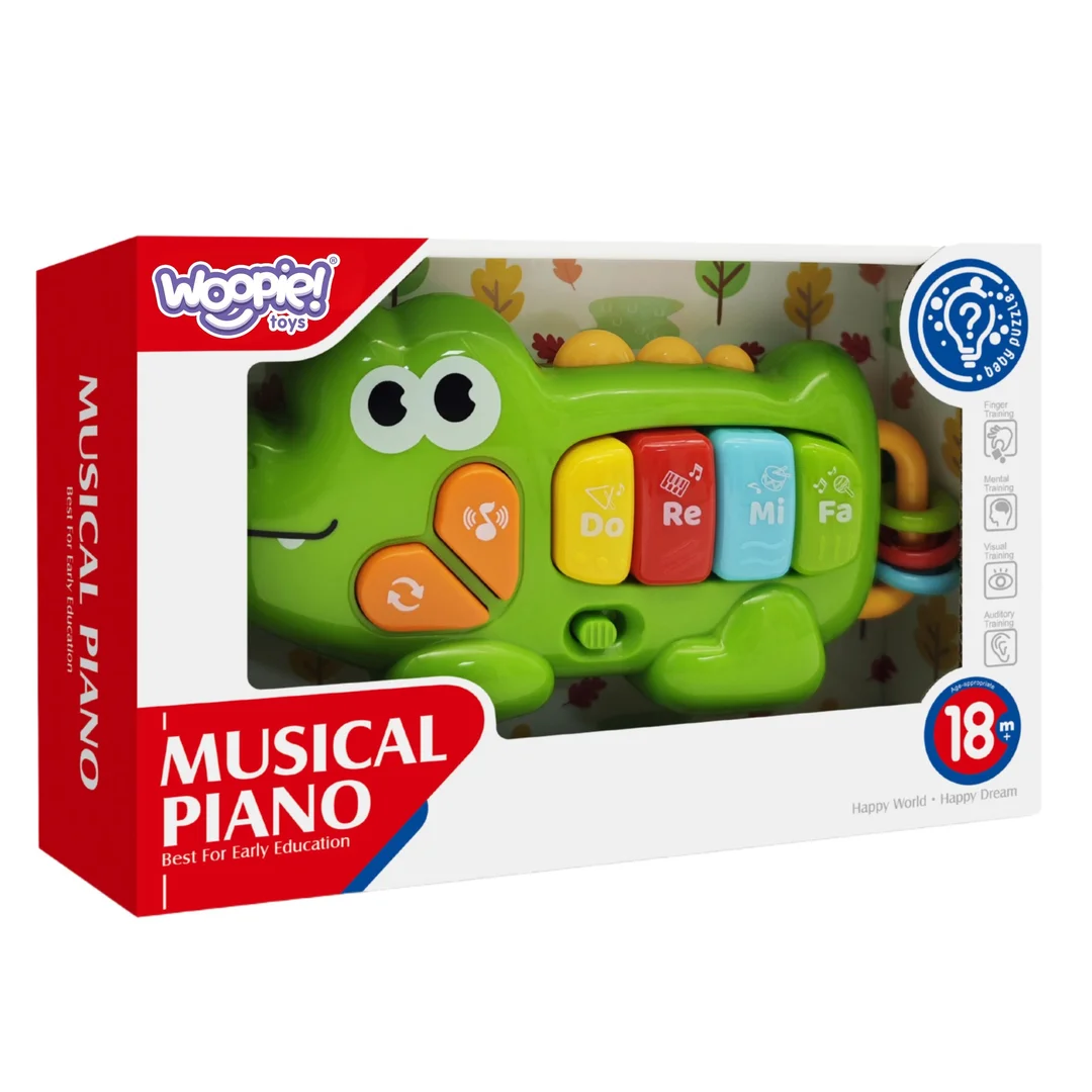 WOOPIE BABY Pianinko Interaktywne Krokodyl Organki Muzyczne Dźwięki