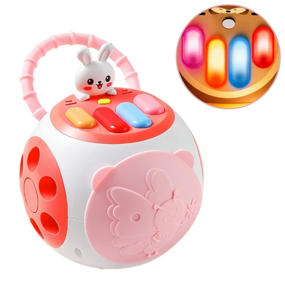 WOOPIE BABY Pianinko Króliczek Edukacyjny Dla Dzieci Różowy