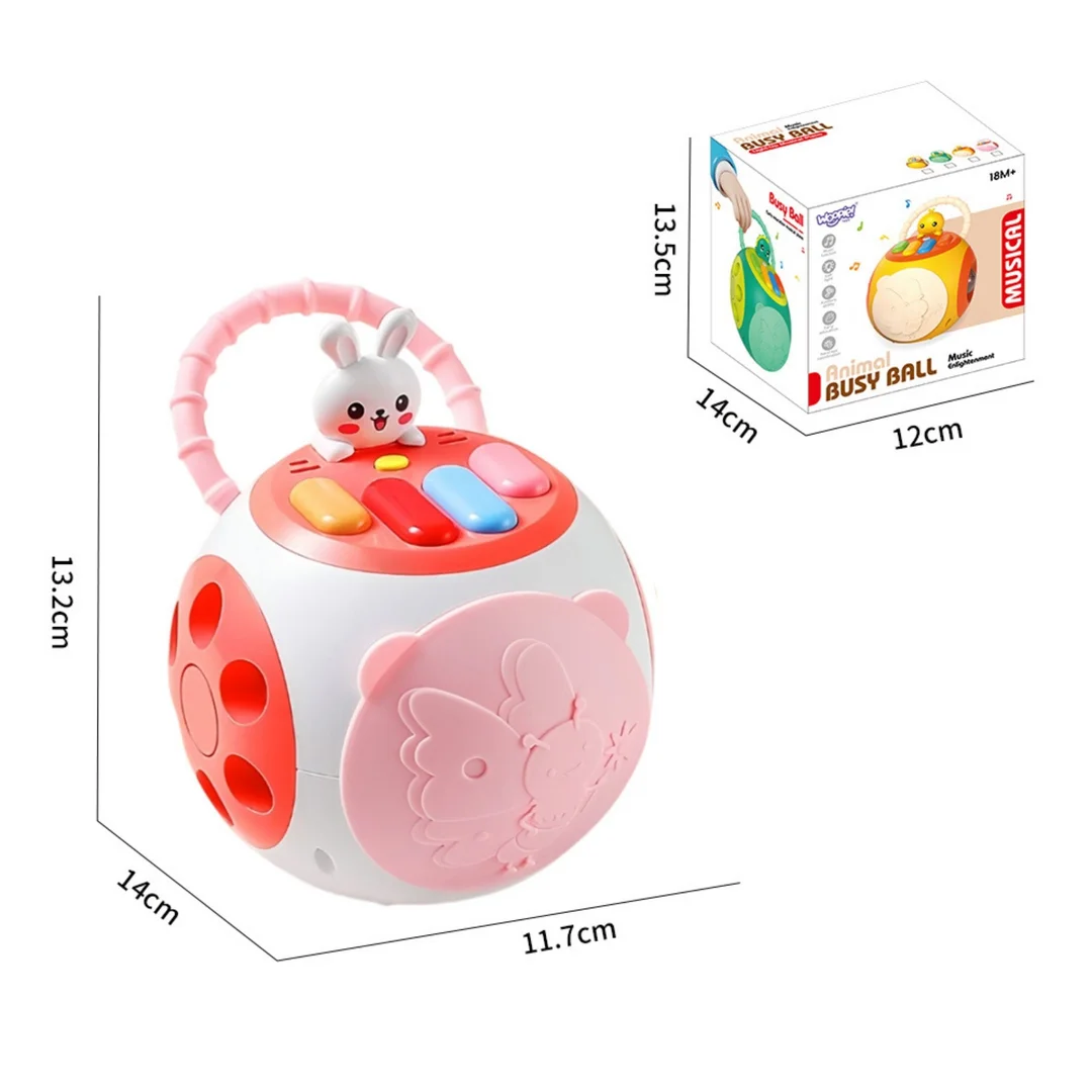 WOOPIE BABY Pianinko Króliczek Edukacyjny Dla Dzieci Różowy