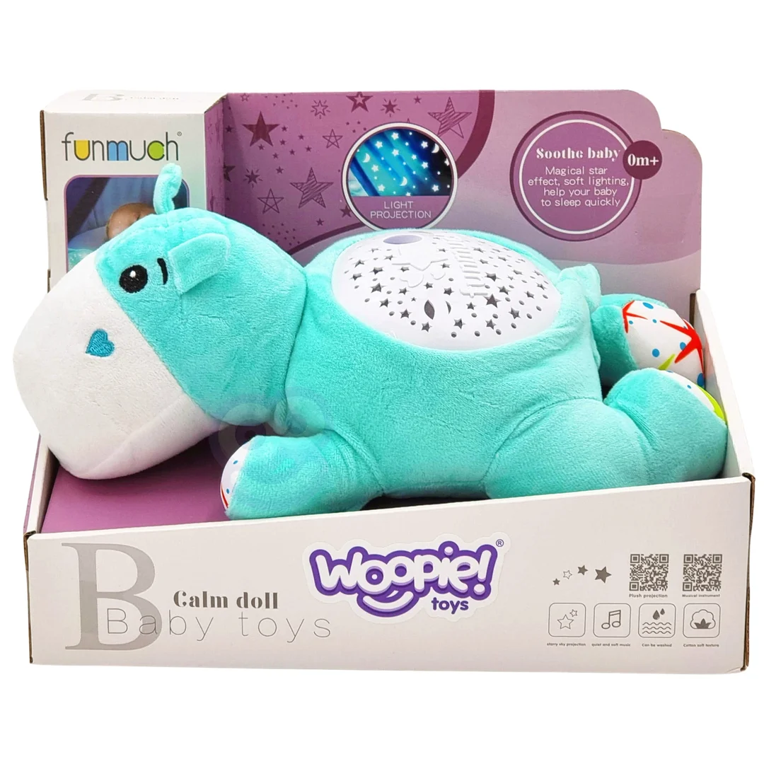 WOOPIE BABY Przytulanka Projektor Usypiacz Hipopotam